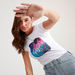 Graphic Print T-shirt with Crew Neck and Short Sleeves-T Shirts-thumbnailMobile-3