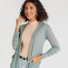 Solid Open Front Shrug with Pocket and Long Sleeves-Cardigans-thumbnailMobile-5