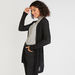 Solid Open Front Shrug with Pocket and Long Sleeves-Cardigans-thumbnail-0