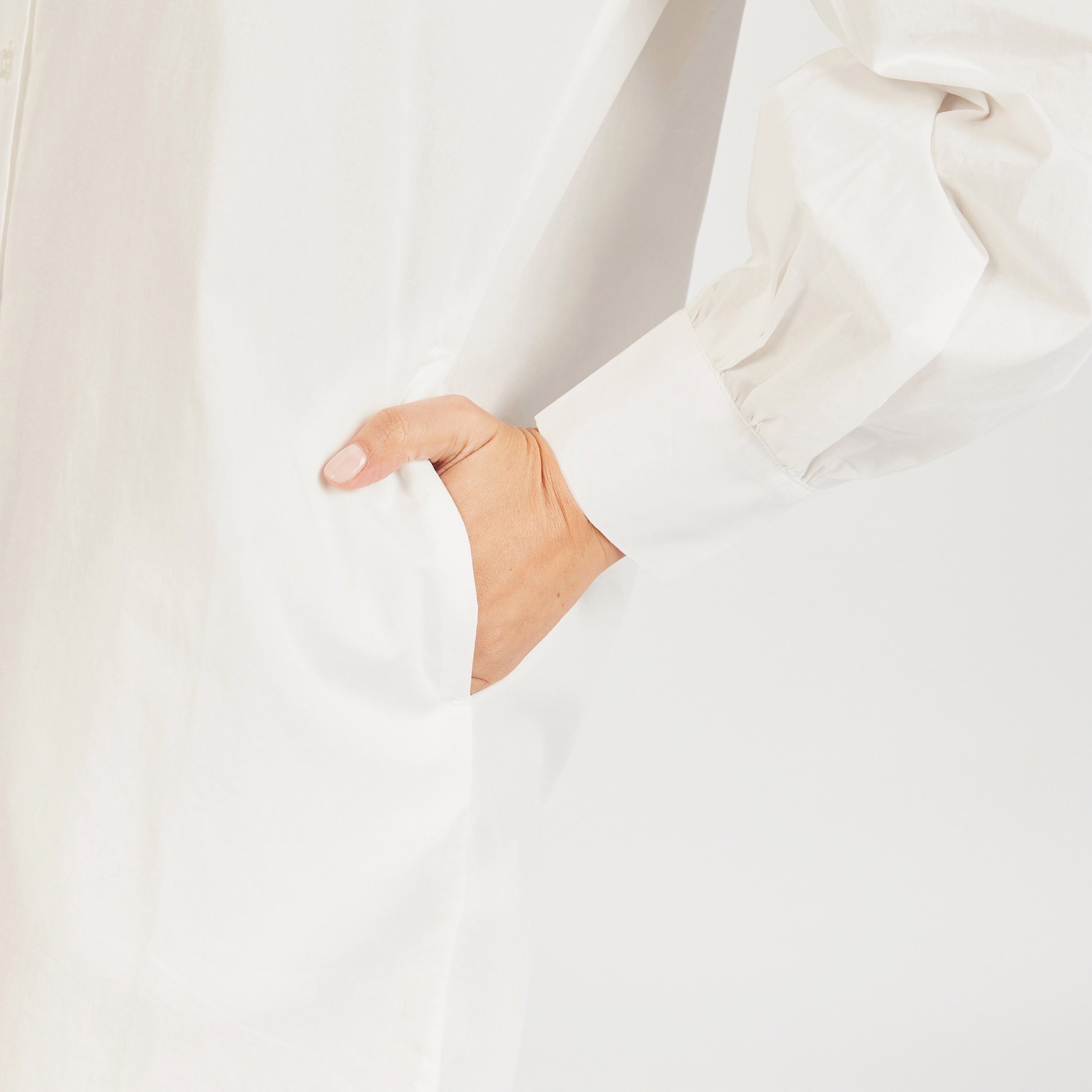 فستان قميص سادة بأكمام طويلة وجيوب-women-clothing-dresses-image-24