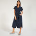 Solid Midi Dress with Button Closure and Tie-Up Detail-Dresses-thumbnailMobile-0