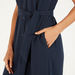 Solid Midi Dress with Button Closure and Tie-Up Detail-Dresses-thumbnailMobile-4