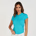 Solid Polo T-shirt with Cap Sleeves-Polos-thumbnail-0
