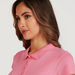 Solid Polo T-shirt with Cap Sleeves-Polos-thumbnailMobile-2