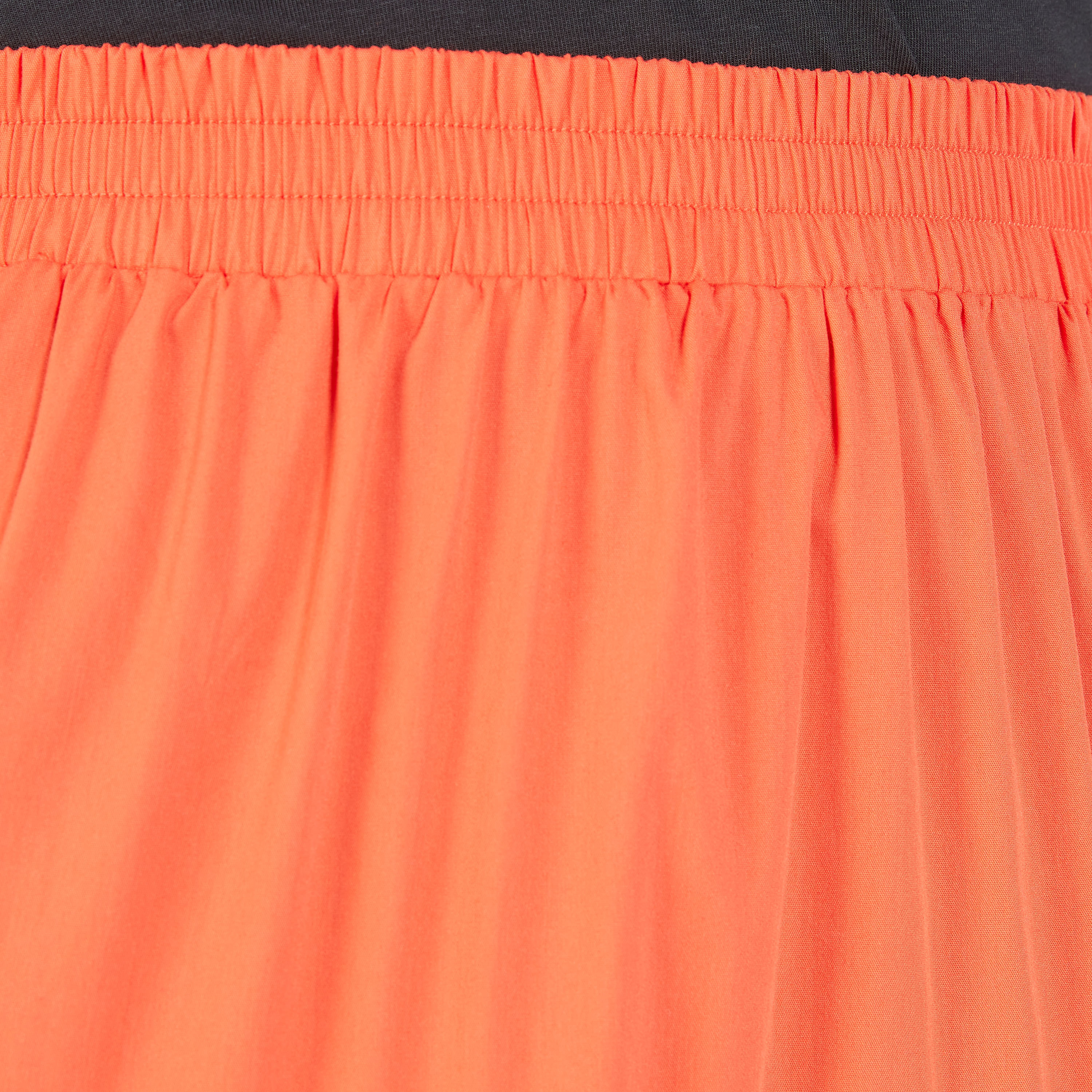 تنورة ميدي إيه لاين سادة متعددة الطبقات بخصر مطاطي-women-clothing-skirts-image-7