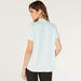 Solid Shirt with Mandarin Collar and Short Sleeves-Shirts and Blouses-thumbnailMobile-3