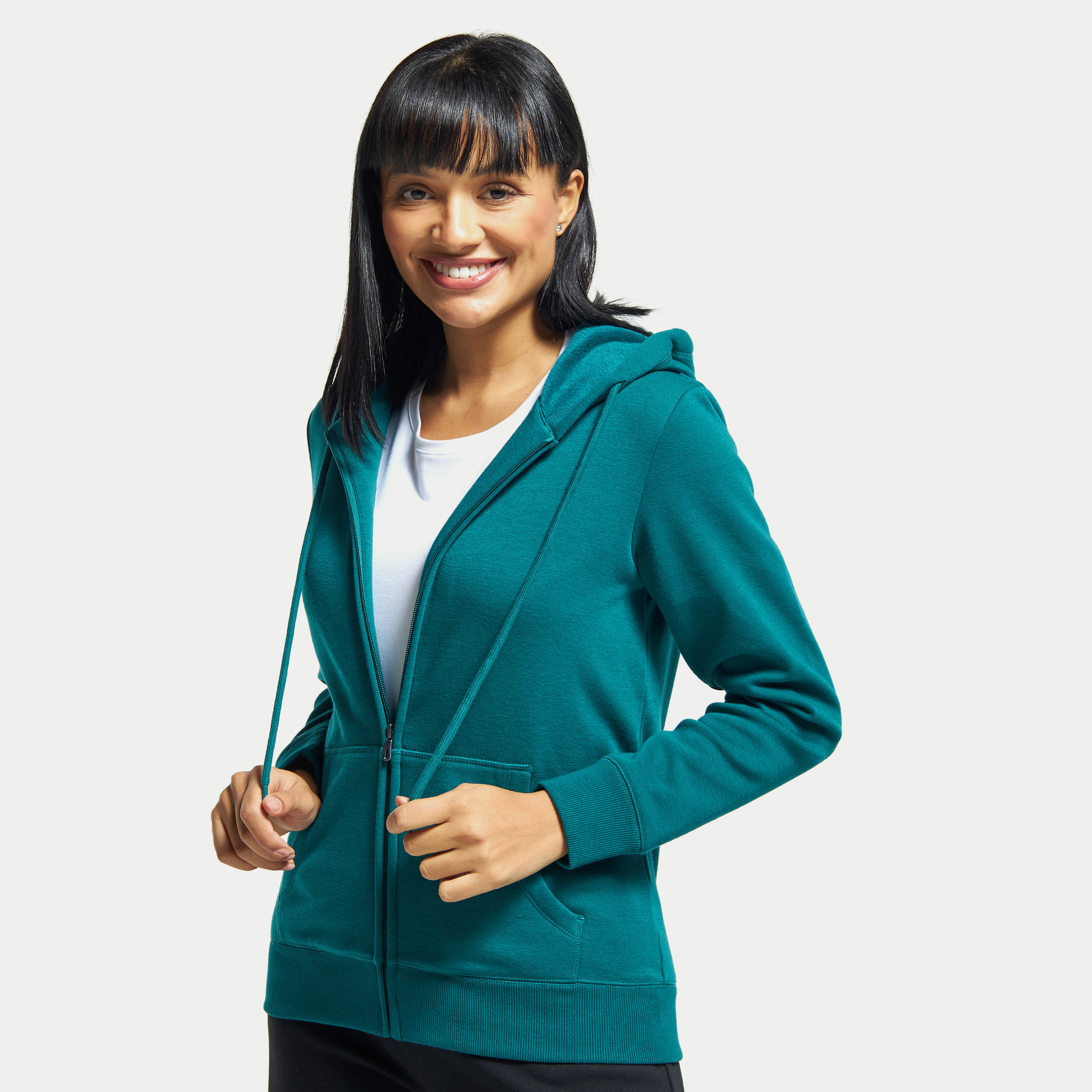 Teal zip up jacket discount