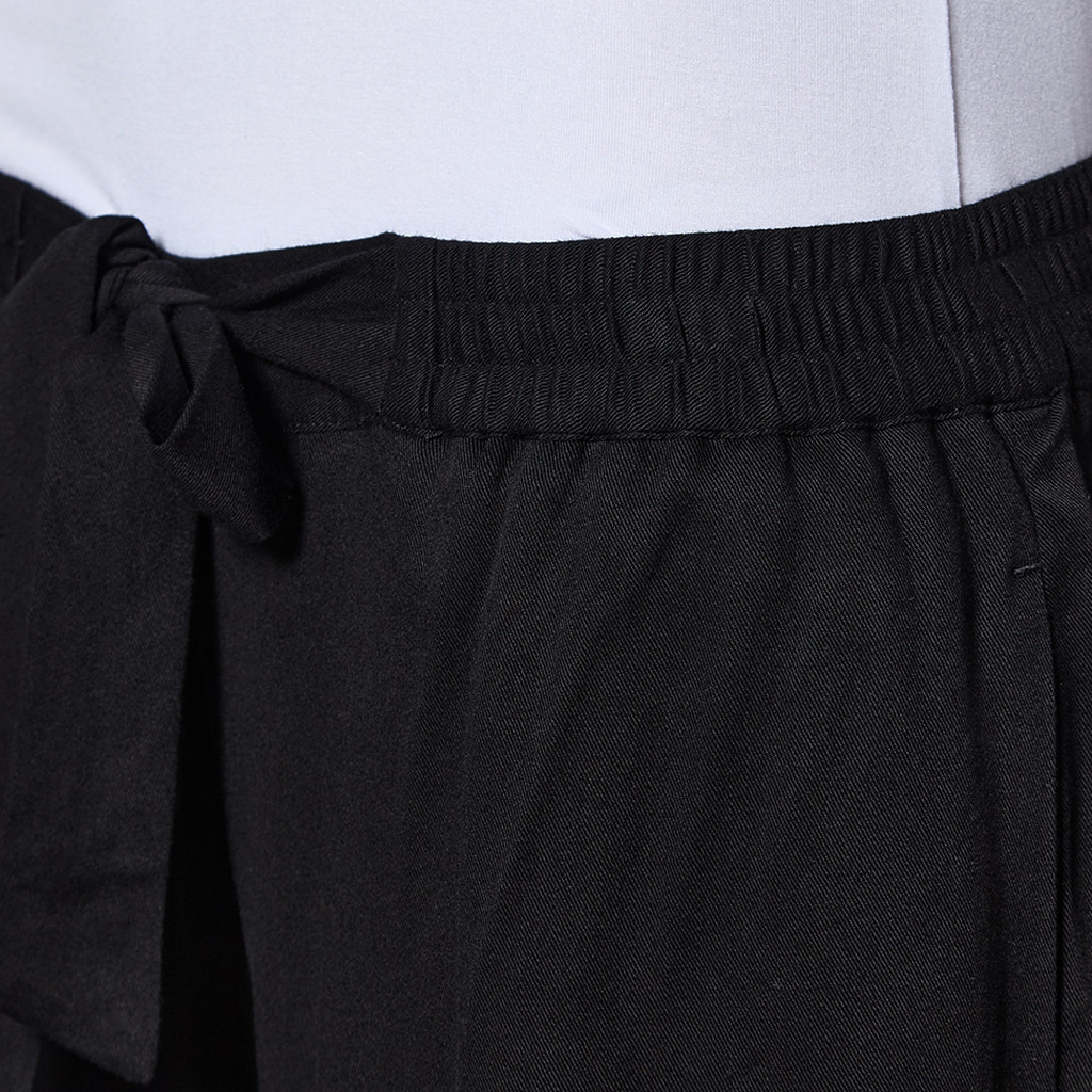 Wide Leg Flexi Waist Belted Palazzo Pants with Pockets-women-clothing-bottoms-trousers-image-2