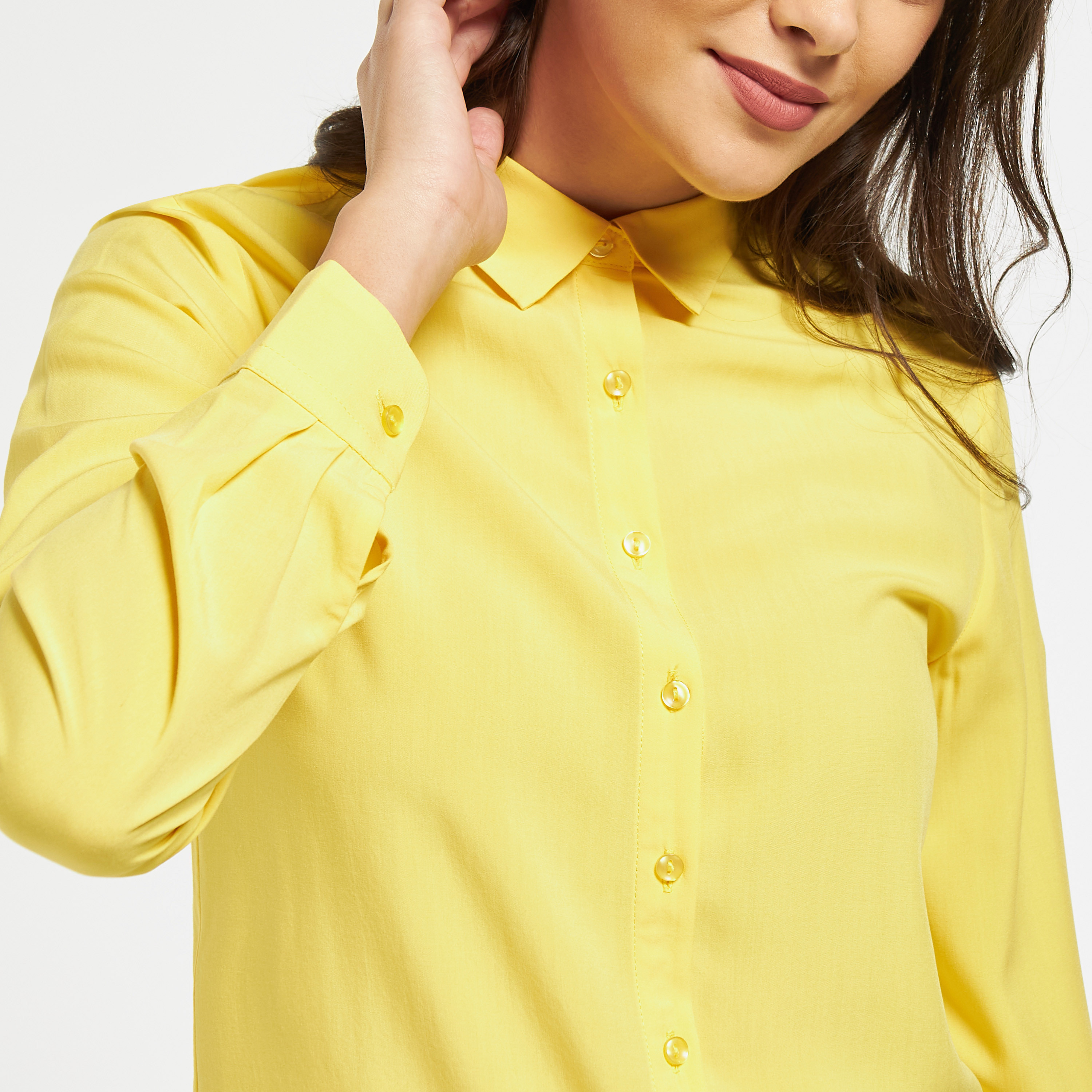 Yellow store shirt plain