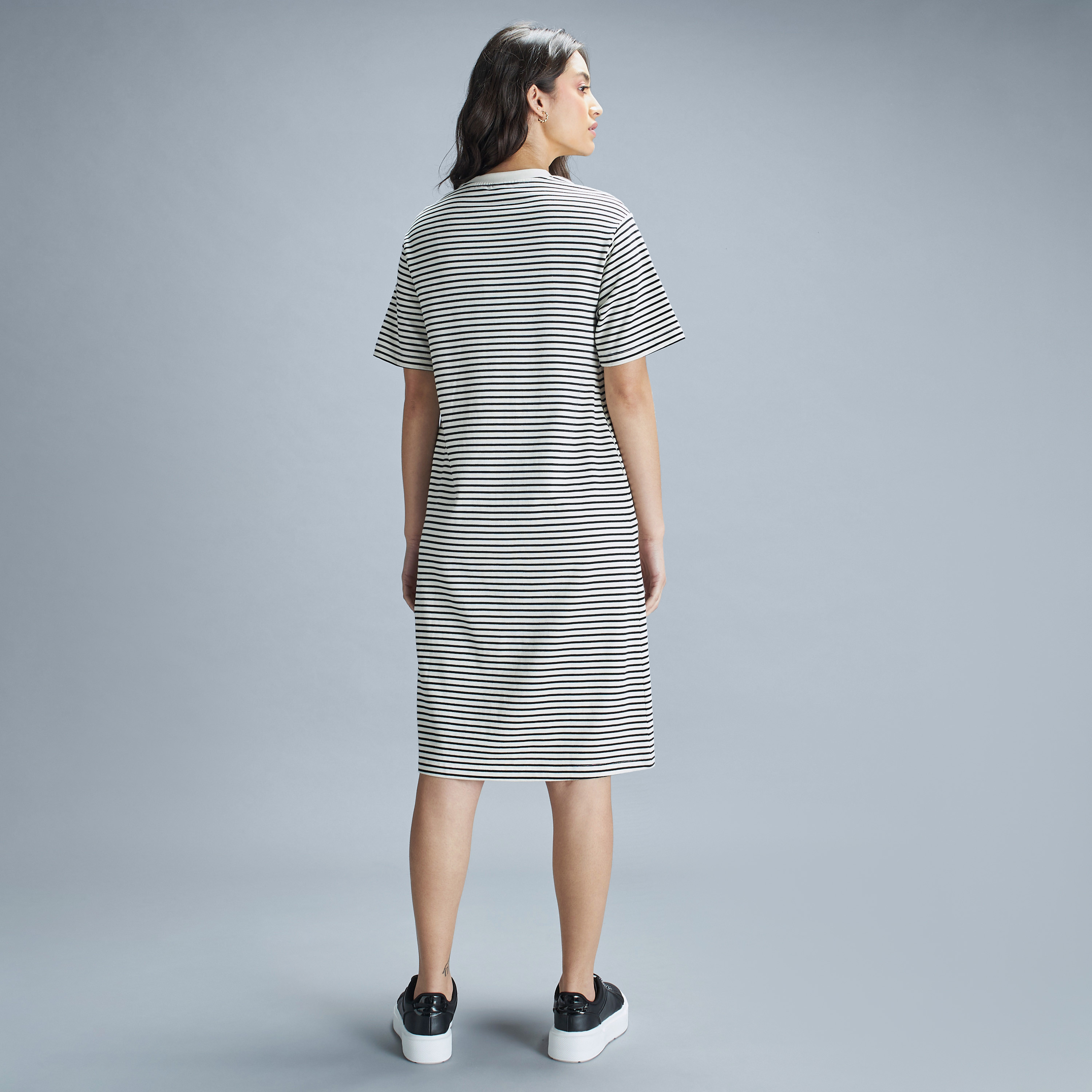 Short sleeve midi shop dress with pockets