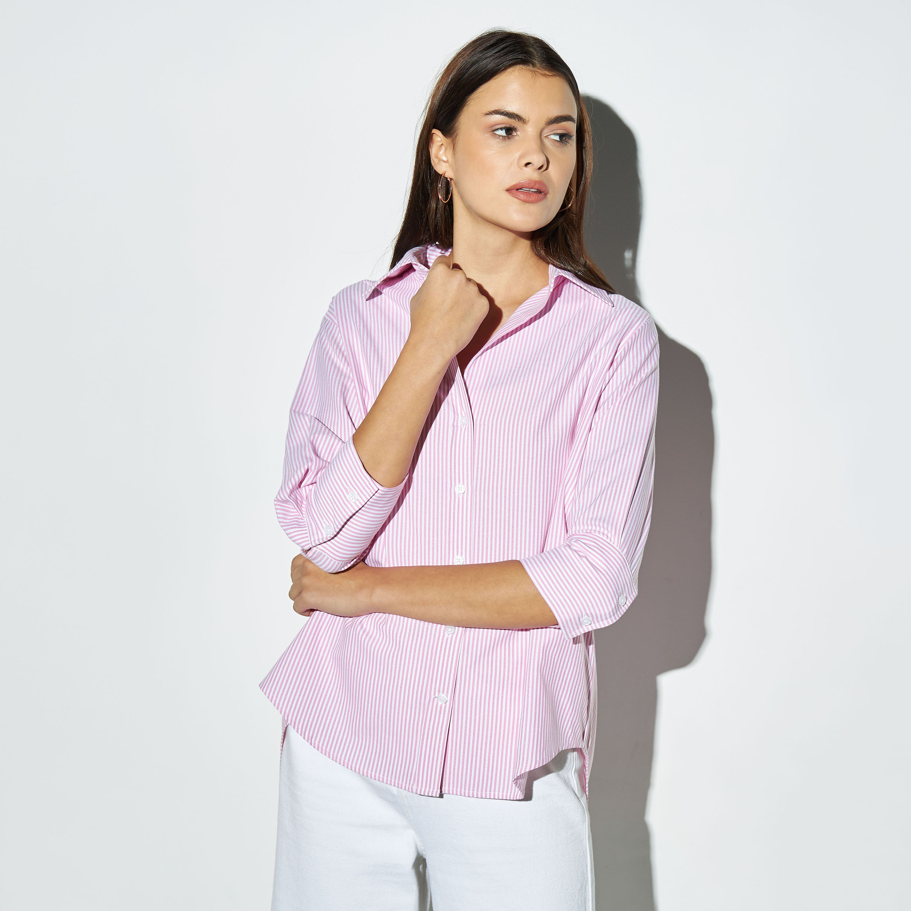 Striped oxford hotsell shirt womens