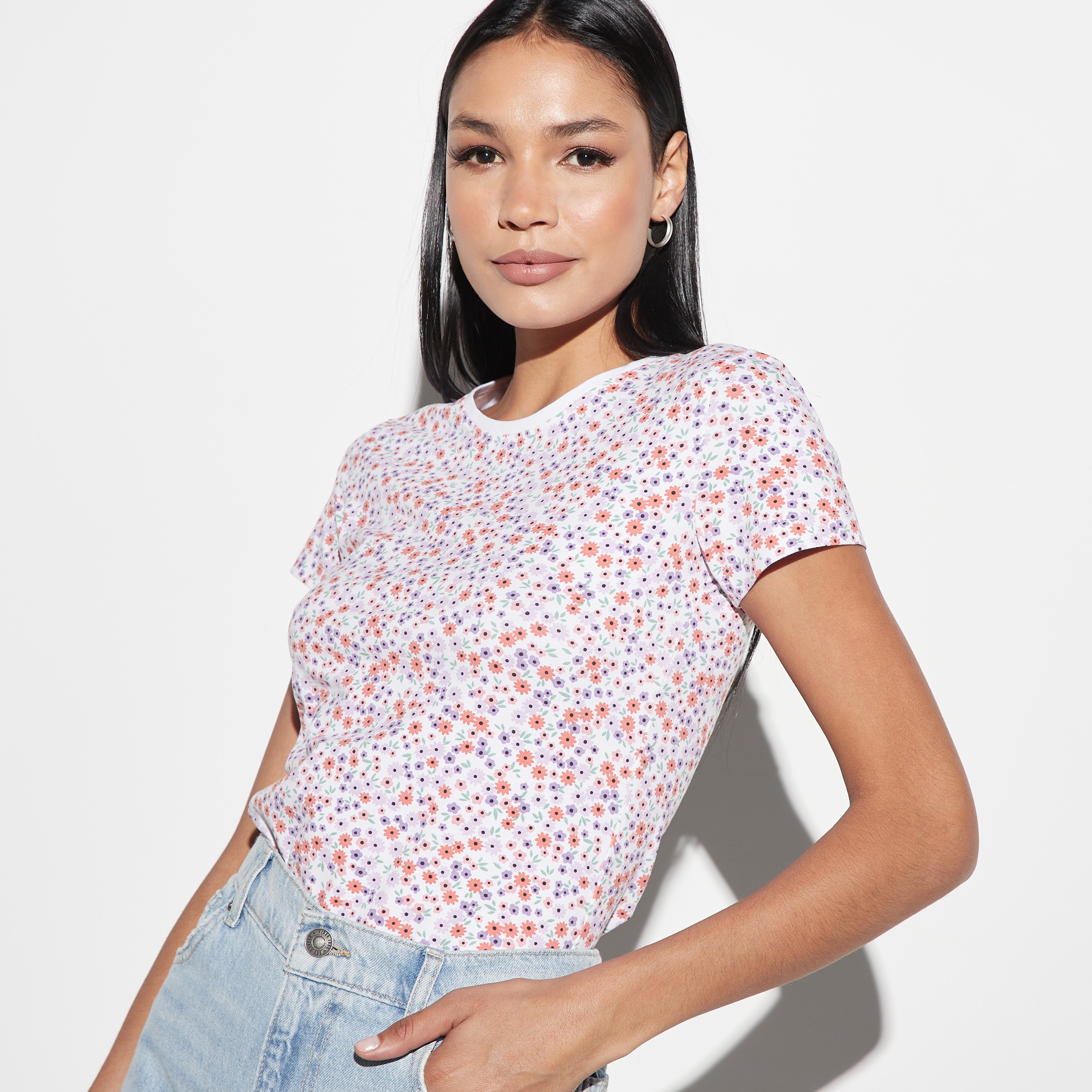 Floral t clearance shirt womens