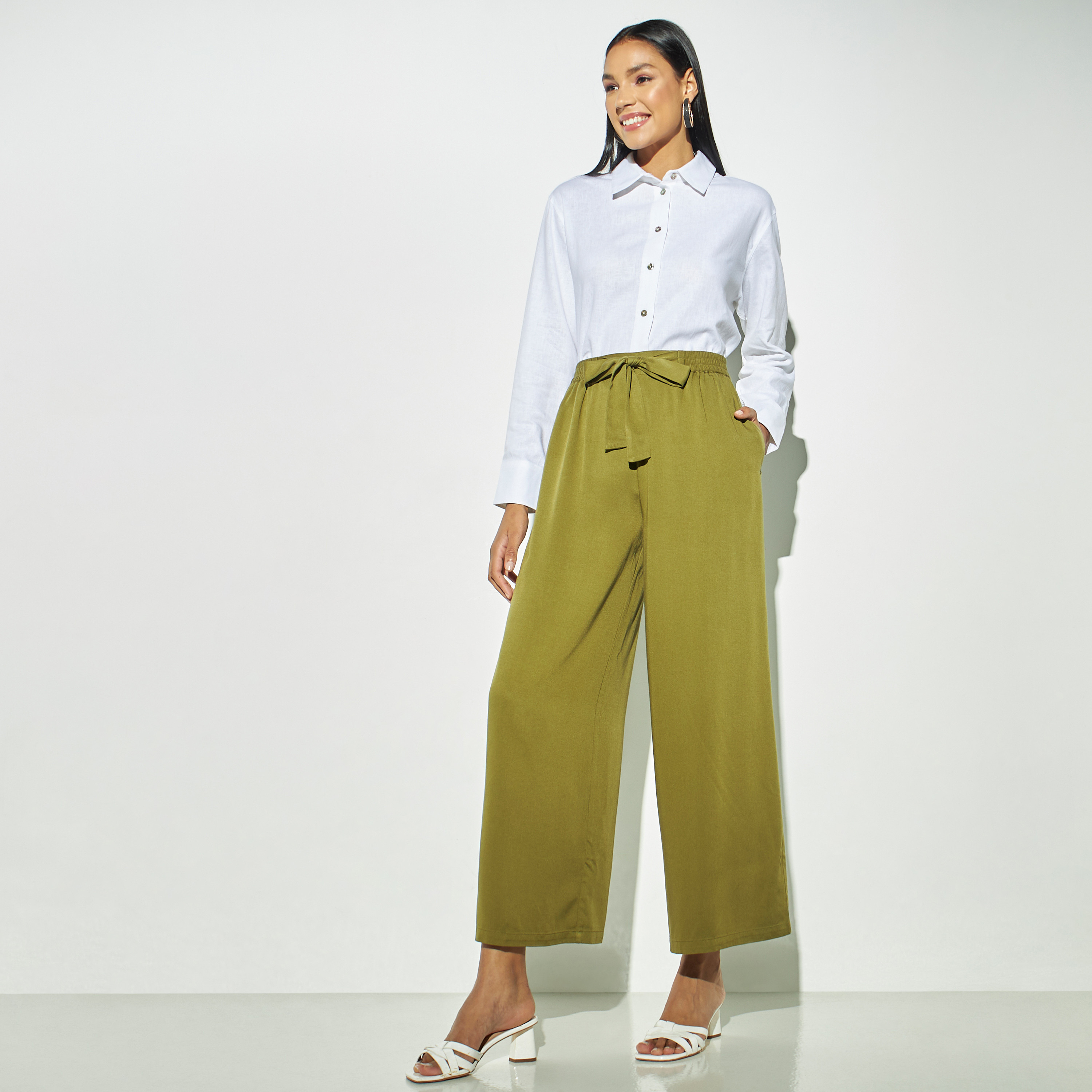 Solid Linen Shirt with Long Sleeves-women-clothing-shirtsandblouses-shirts-image-2
