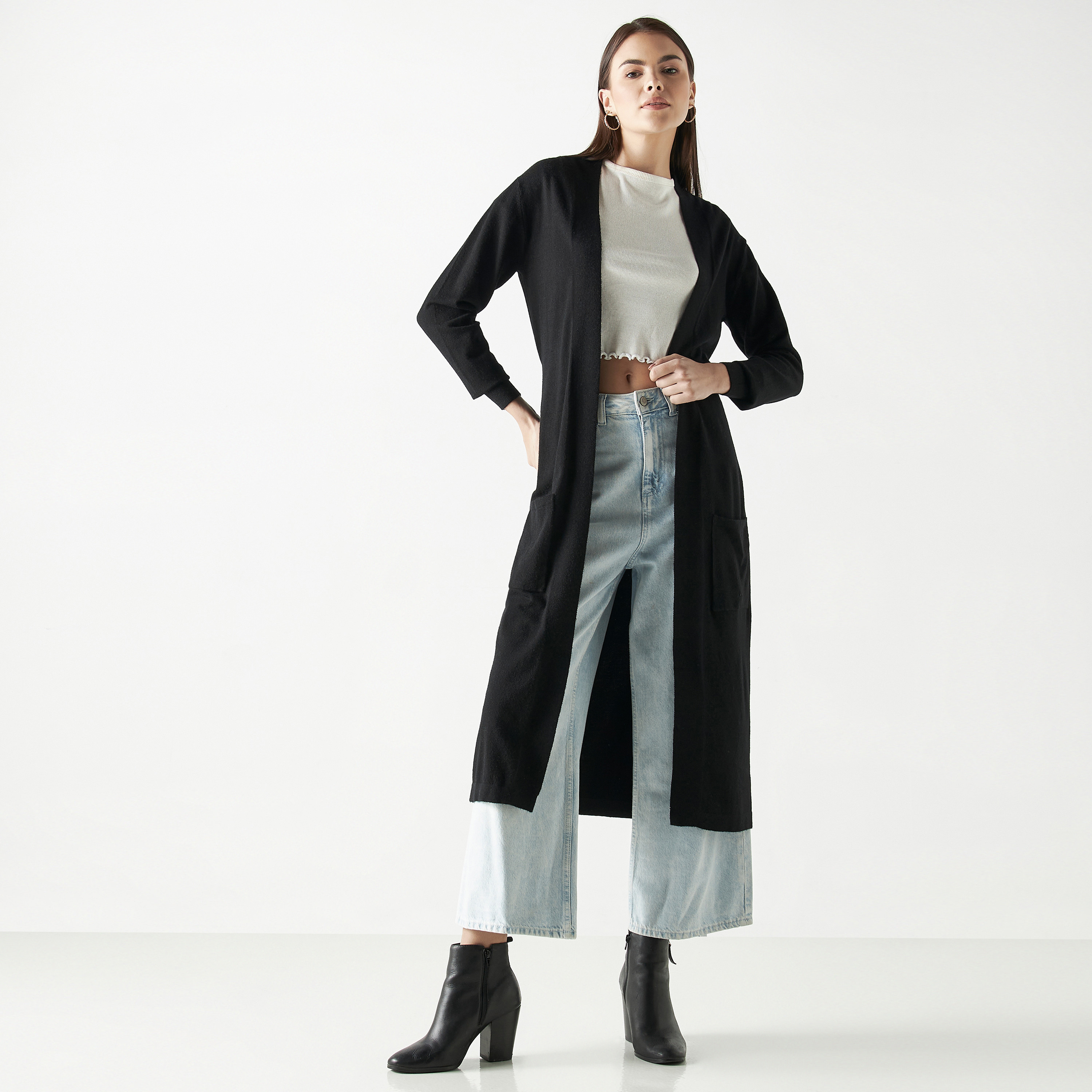 Solid Longline Shrug with Tie-Up Belt and Pockets-women-winterwear-cardigansandjumpers-cardigans-image-13
