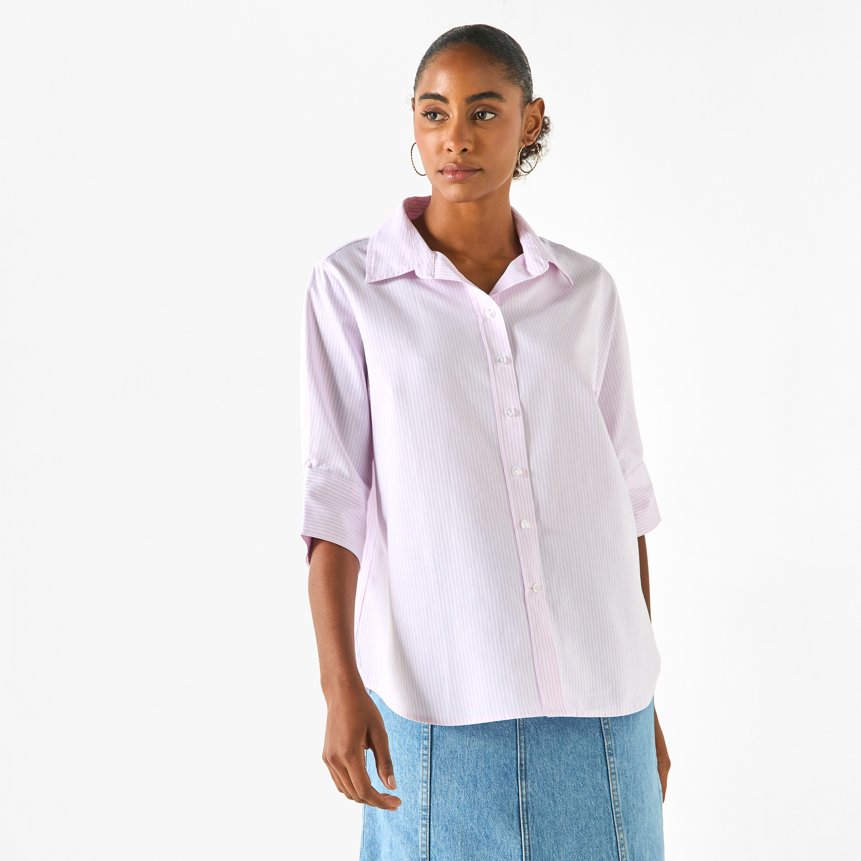 High low collared shirt hotsell