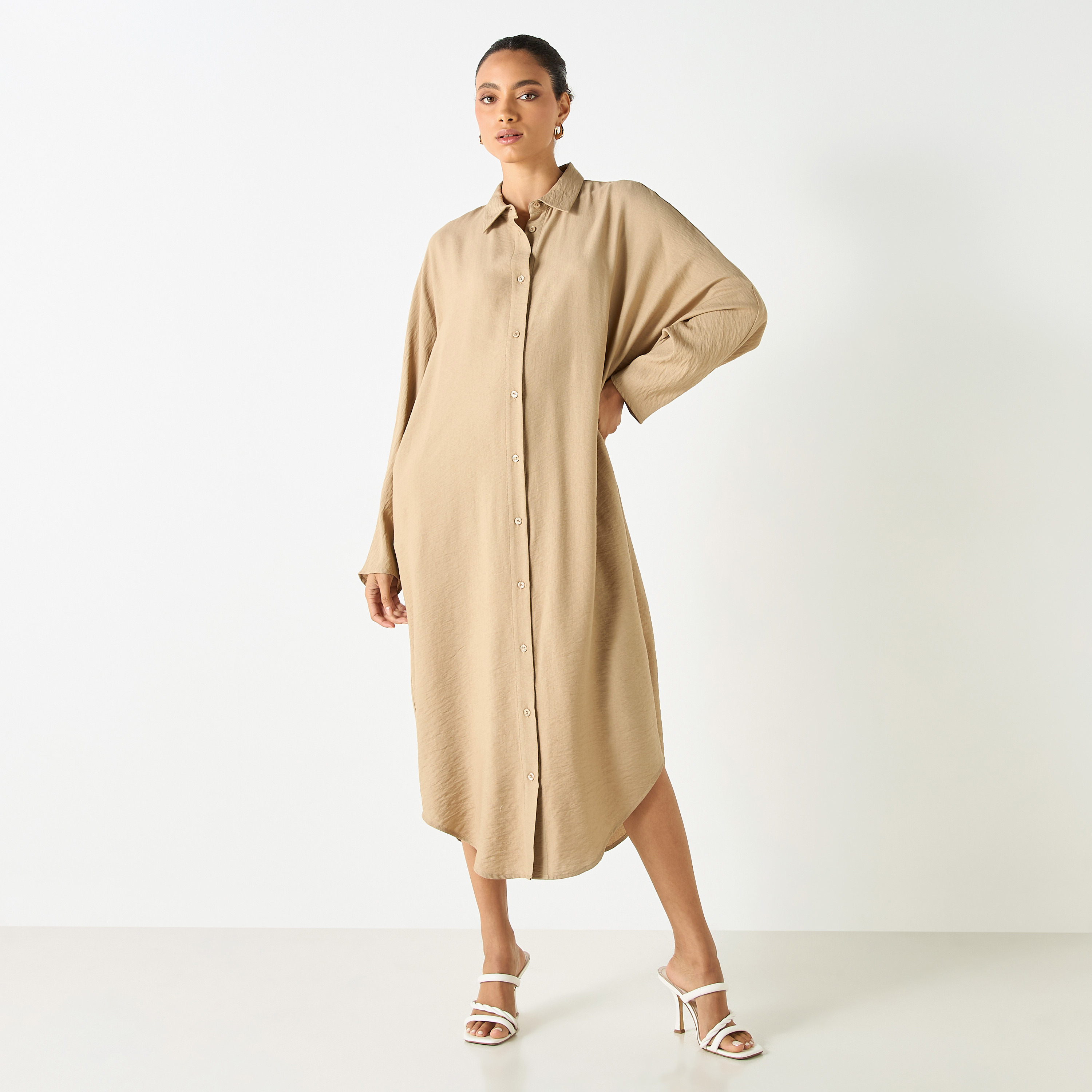 Pocket Detail Shirt Dress main image 0