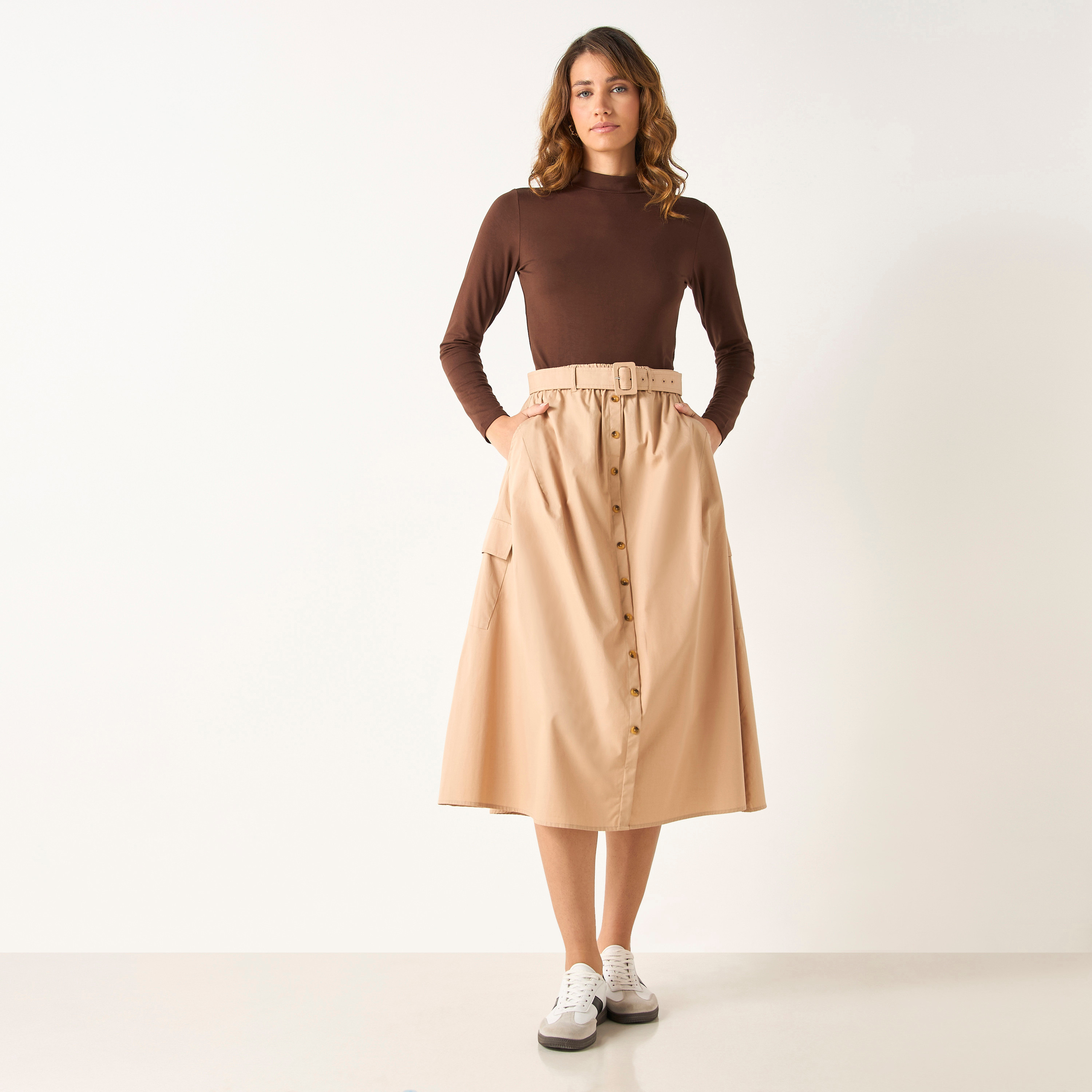 تيشيرت بياقة عالية وأكمام طويلة-women-clothing-tshirts-image-6