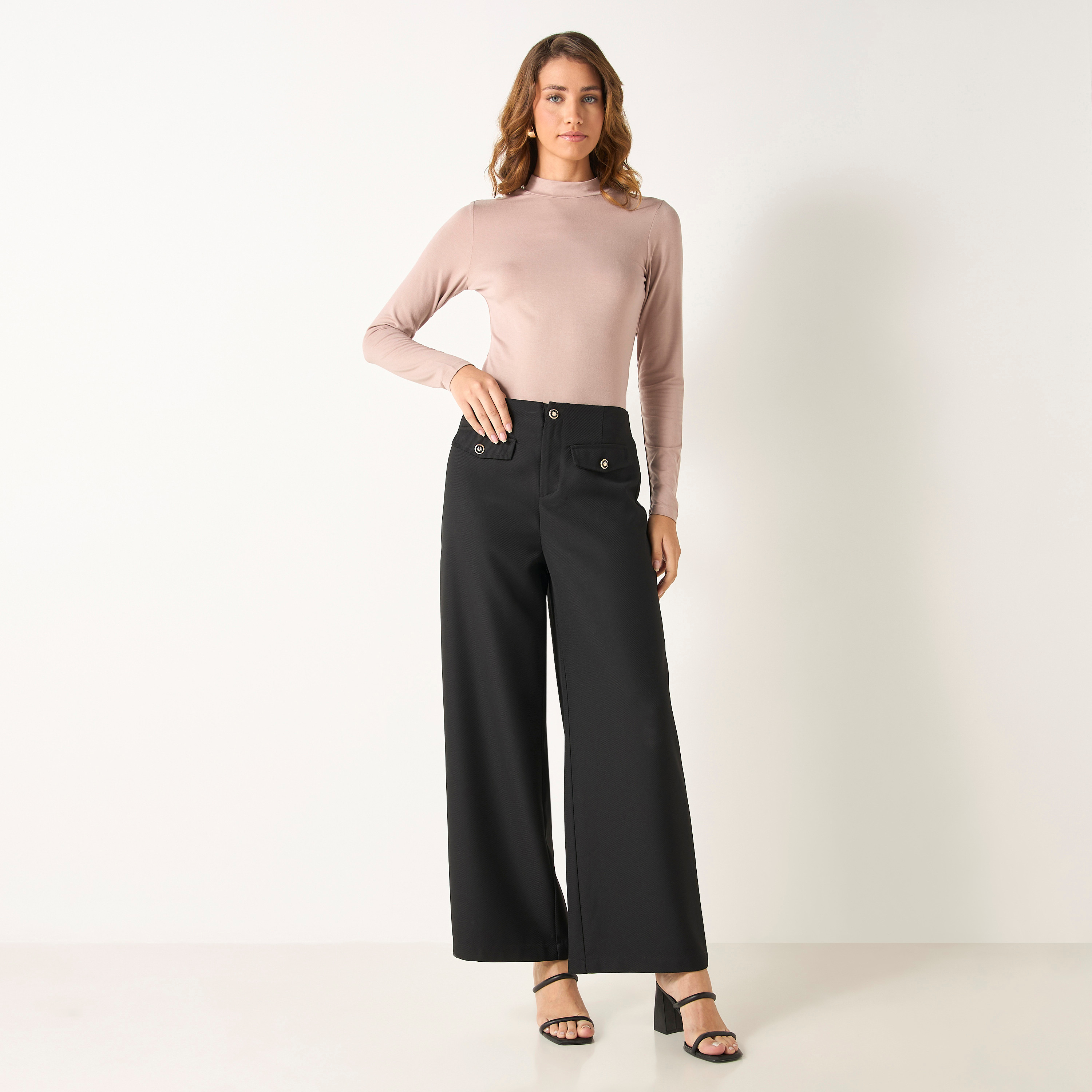 تيشيرت بياقة عالية وأكمام طويلة-women-clothing-tshirts-image-10