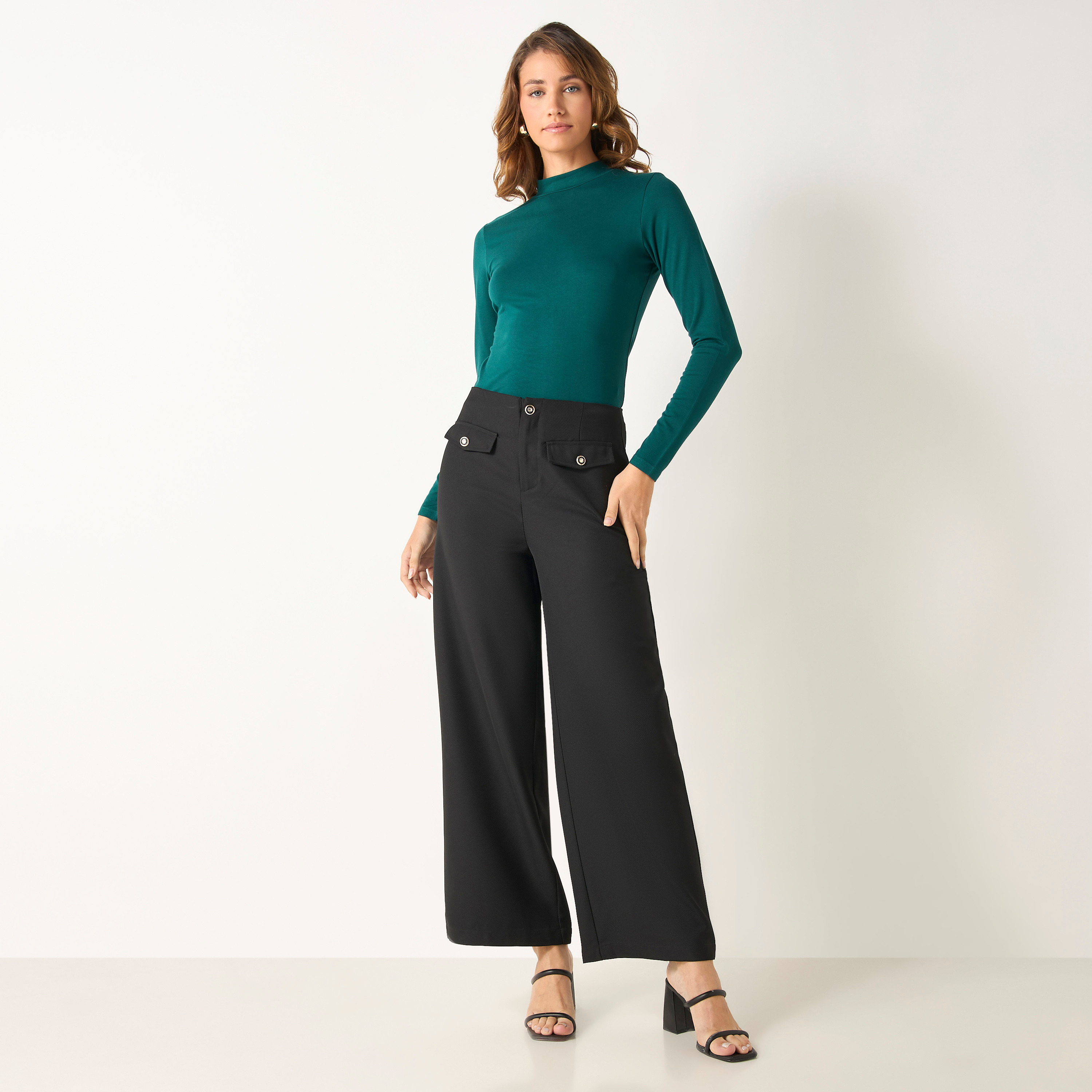 تيشيرت بياقة عالية وأكمام طويلة-women-clothing-tshirts-image-2