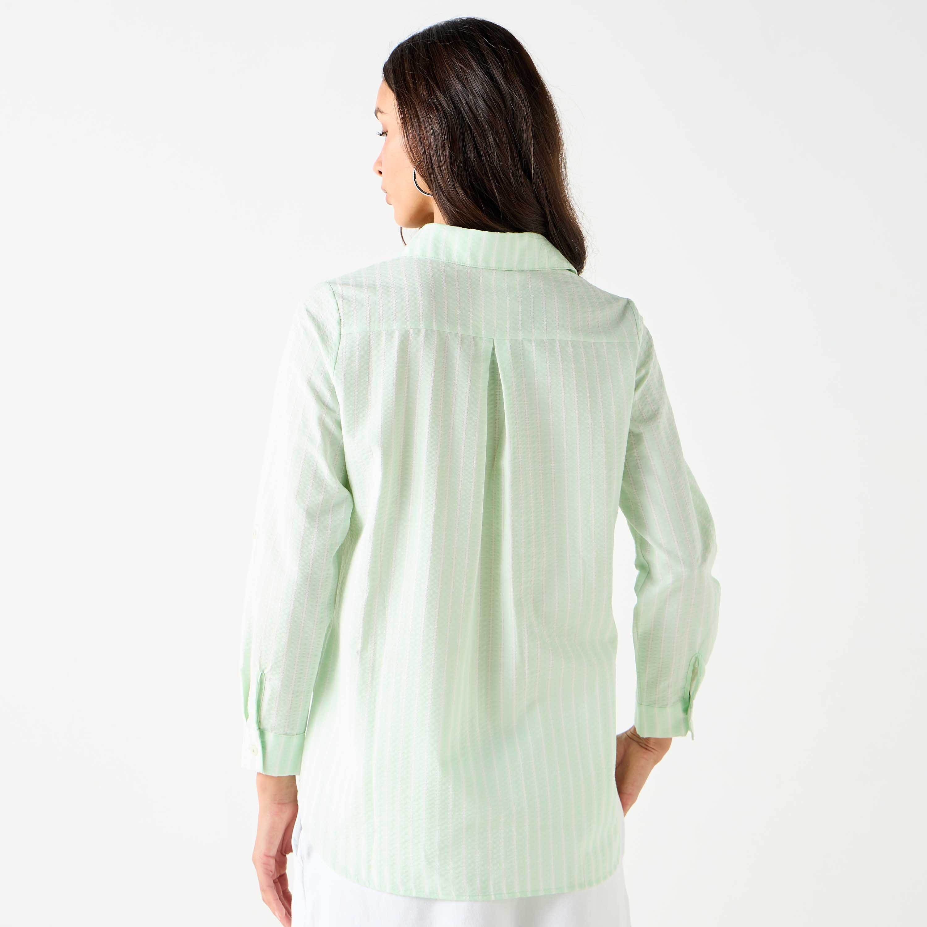 قميص مخطط بقصّة عادية وأكمام طويلة-women-clothing-shirtsandblouses-shirts-image-7