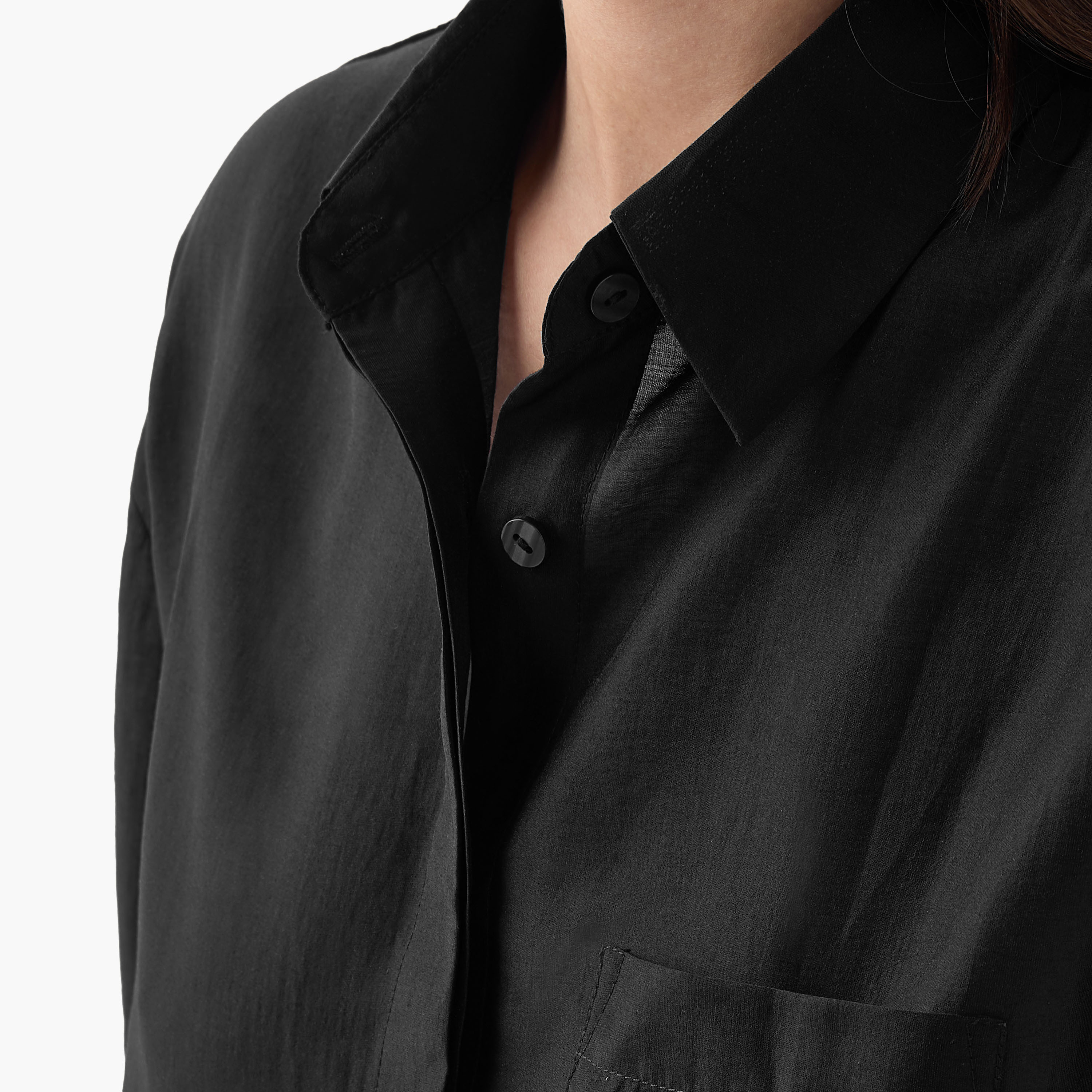 Relaxed Fit High Low Shirt with 3/4 Sleeves-women-clothing-shirtsandblouses-shirts-image-5
