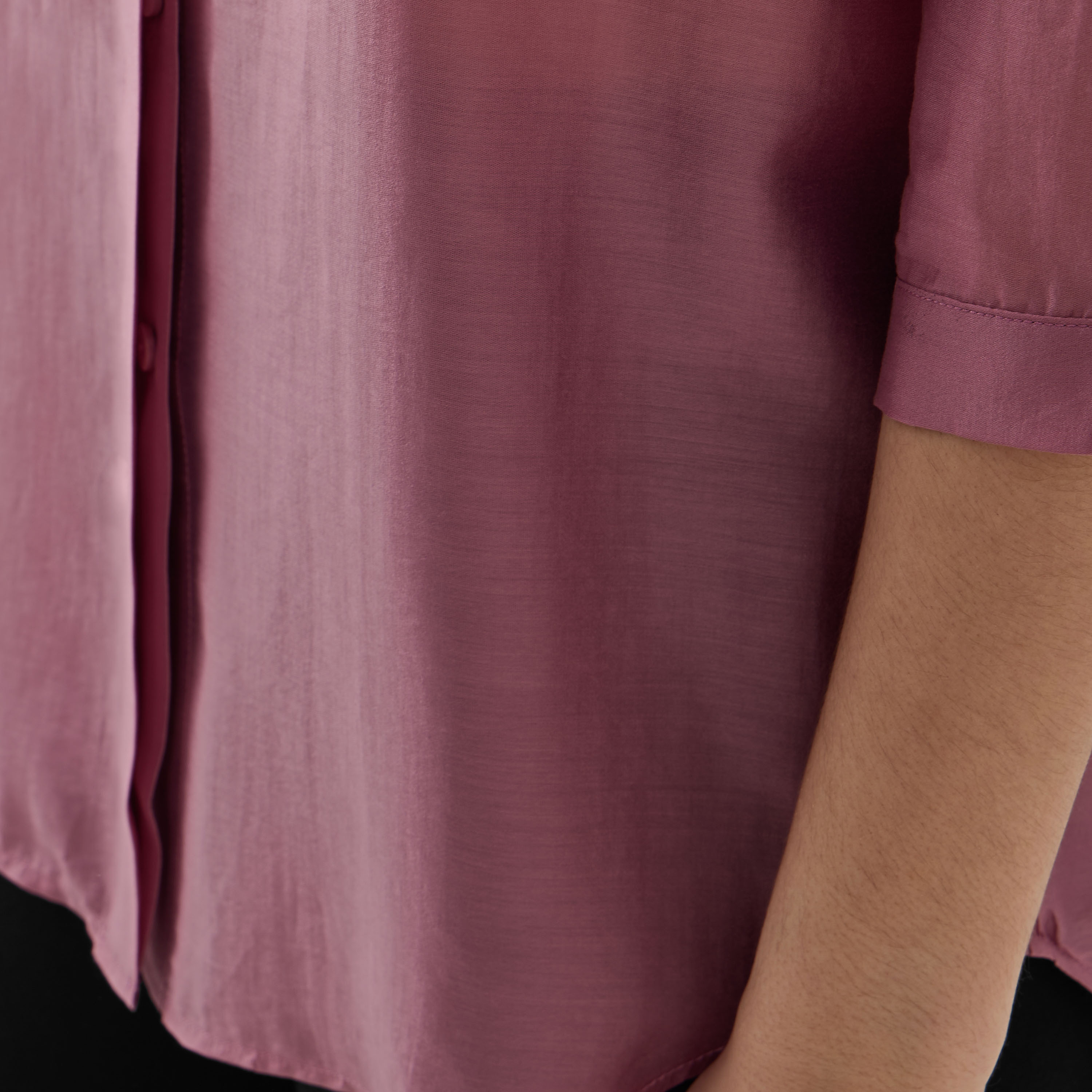 Relaxed Fit High Low Shirt with 3/4 Sleeves-women-clothing-shirtsandblouses-shirts-image-6