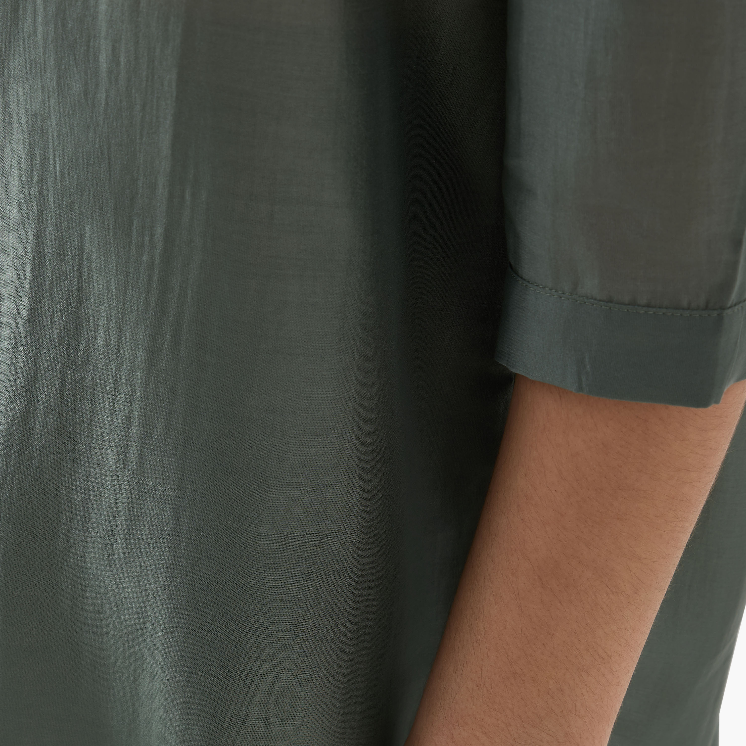 Relaxed Fit High Low Shirt with 3/4 Sleeves-women-clothing-shirtsandblouses-shirts-image-6