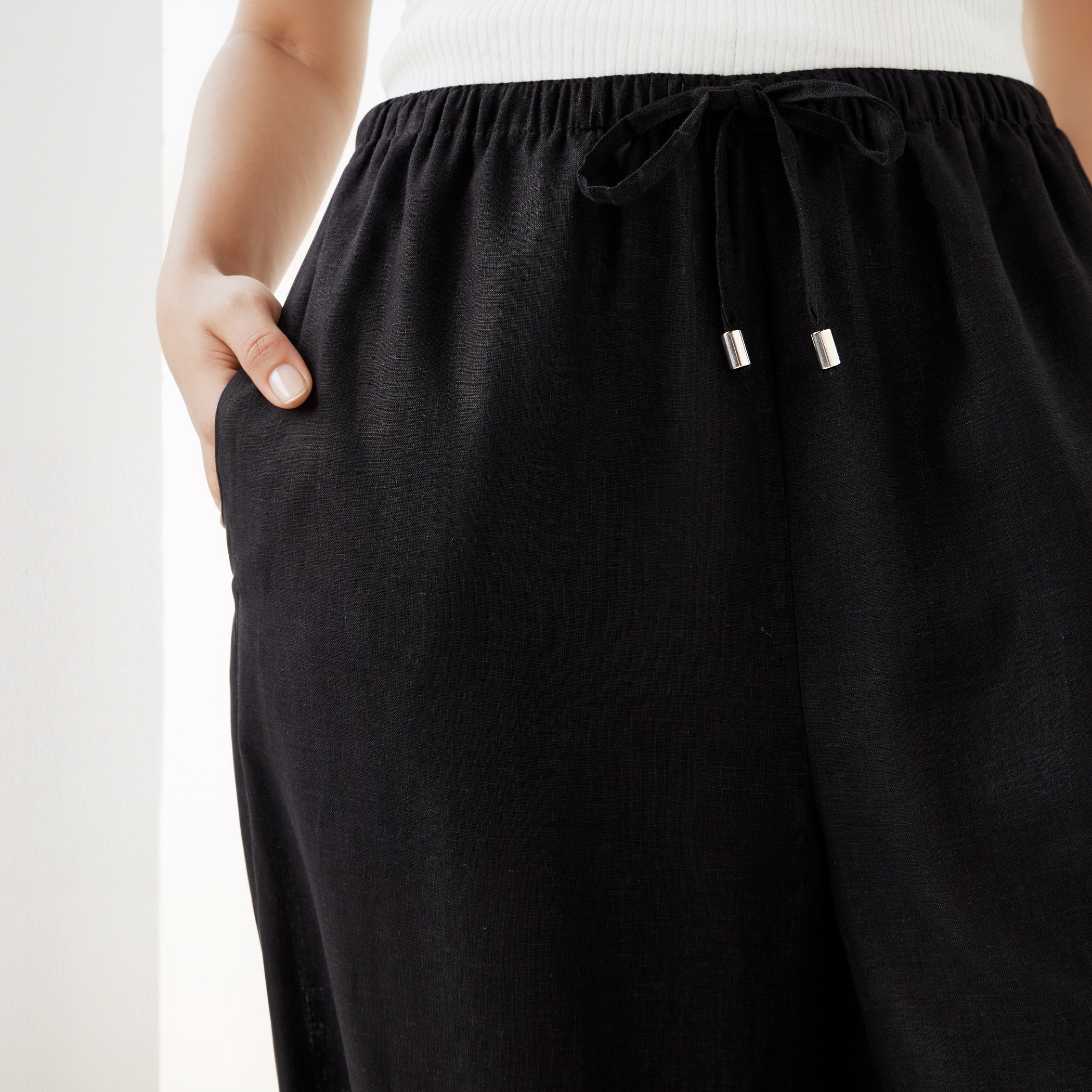 Linen Blend Wide Leg Trousers-women-clothing-bottoms-trousers-image-4