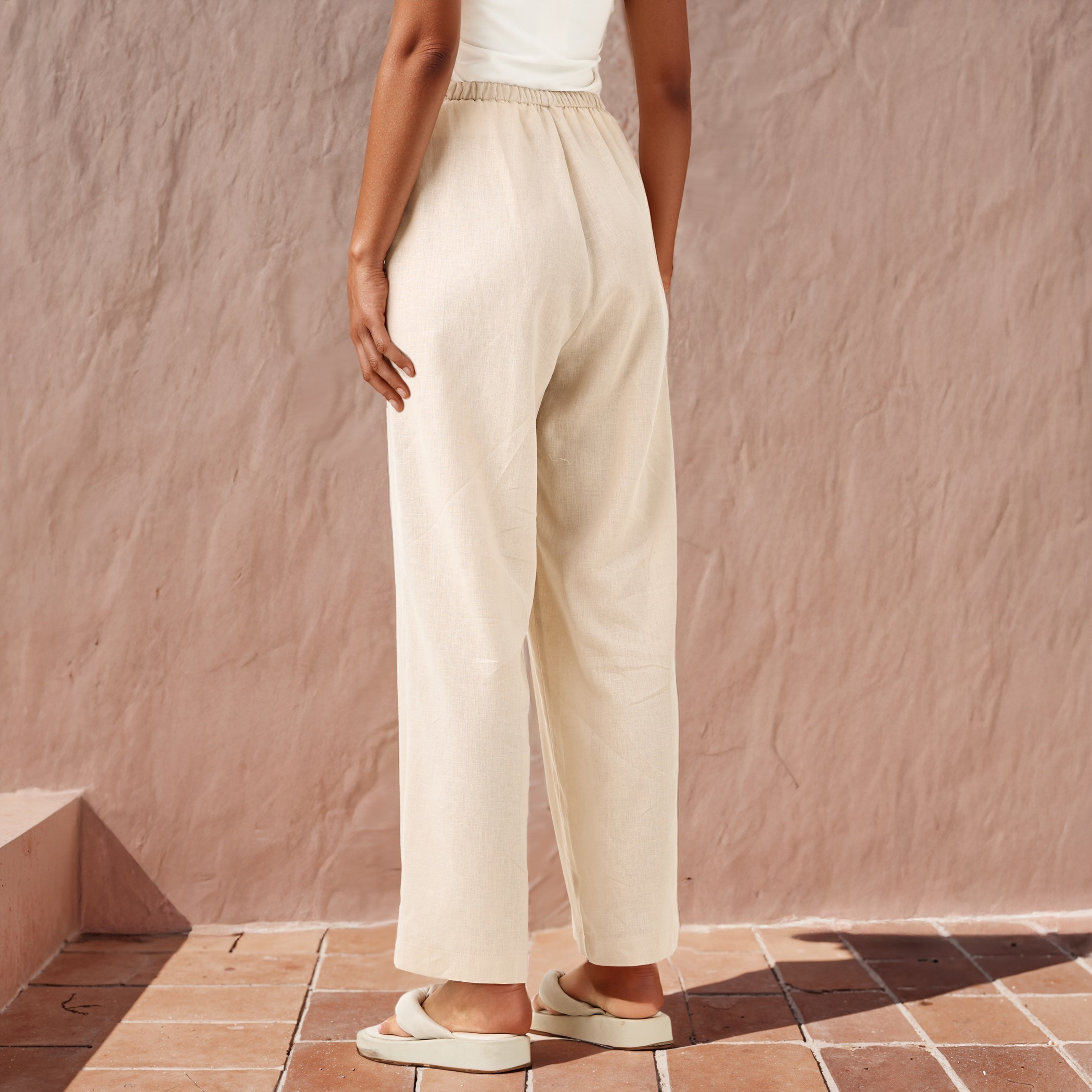 Linen Blend Wide Leg Trousers-women-clothing-bottoms-trousers-image-3