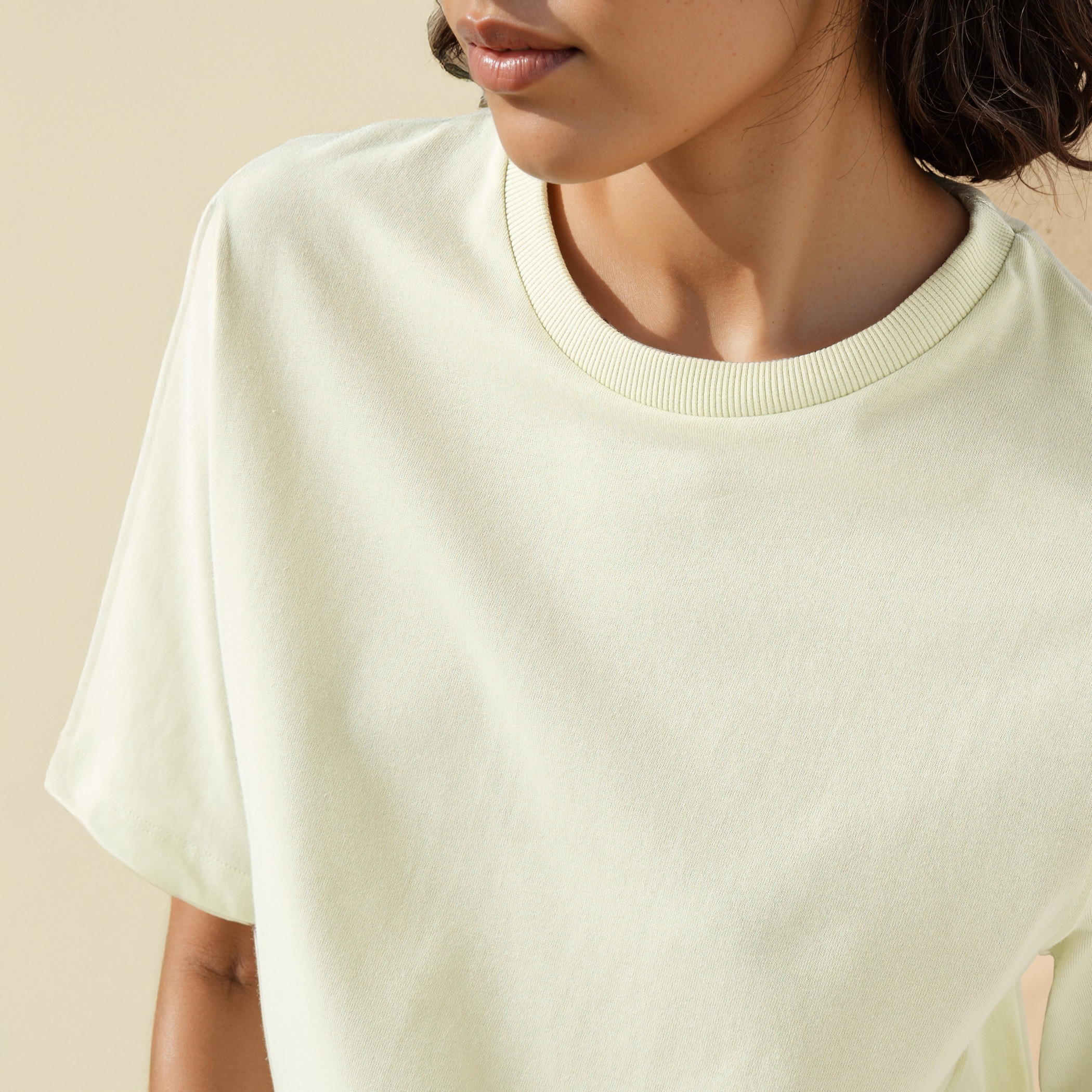 Relaxed Fit Crew Neck Cotton T-shirt-women-clothing-tshirts-image-4