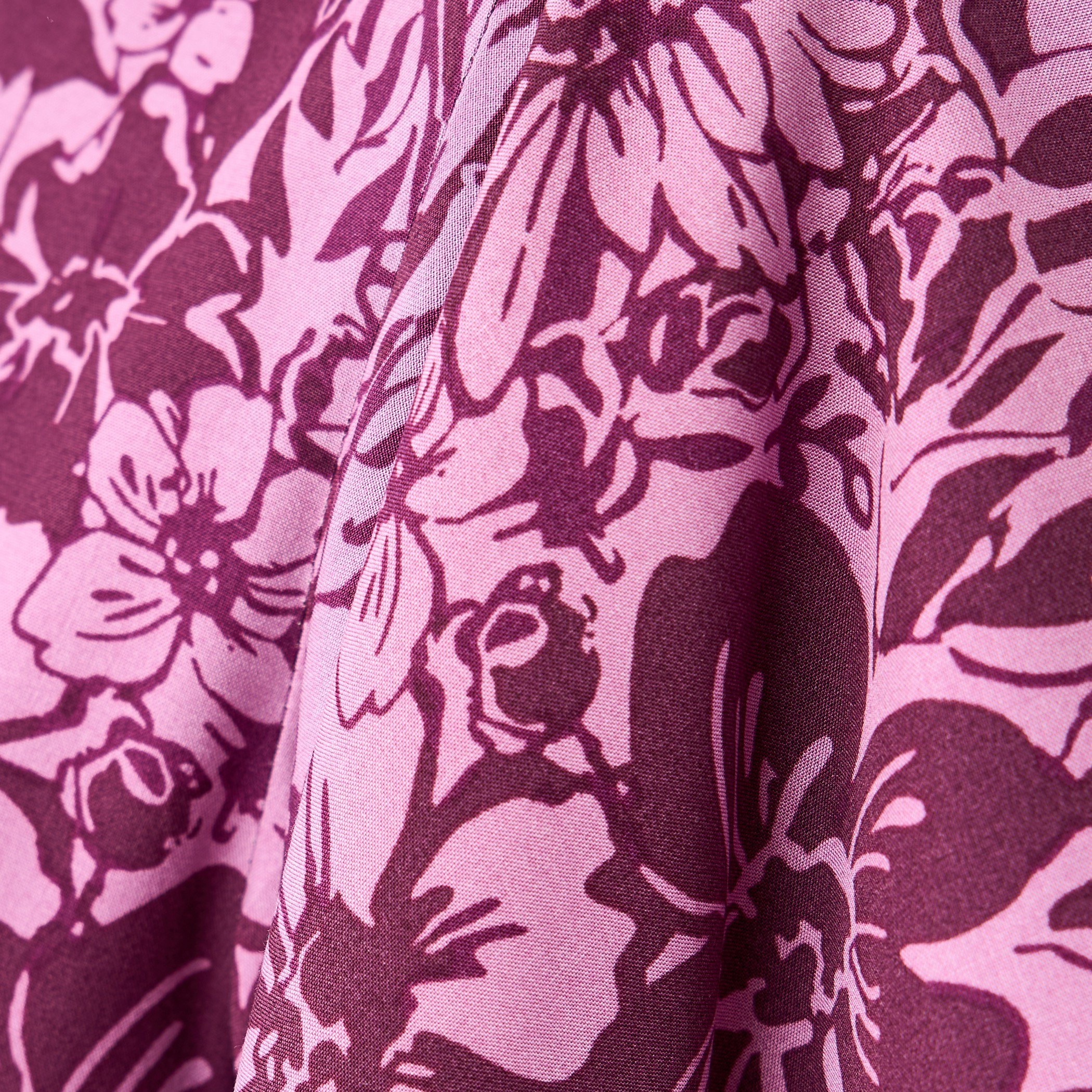 Floral Print Midi Shirt Rayon Dress with Flutter Sleeves-women-clothing-dresses-image-5