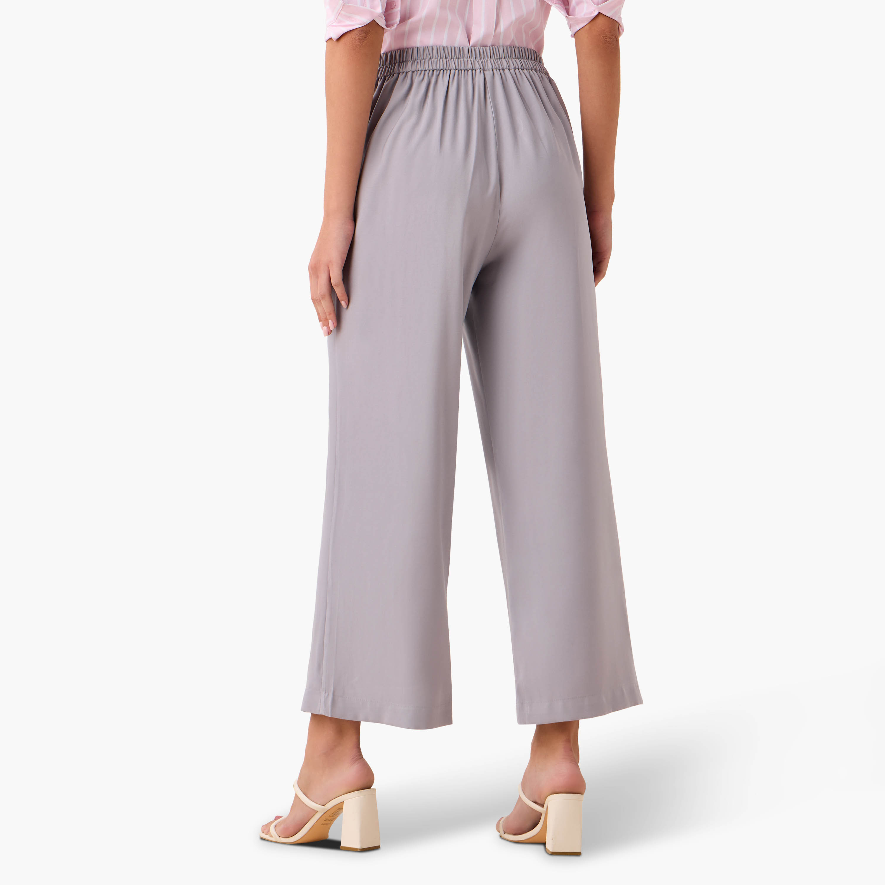 بنطلون تويل بأرجل واسعة وجيوب-women-clothing-trousers-image-13