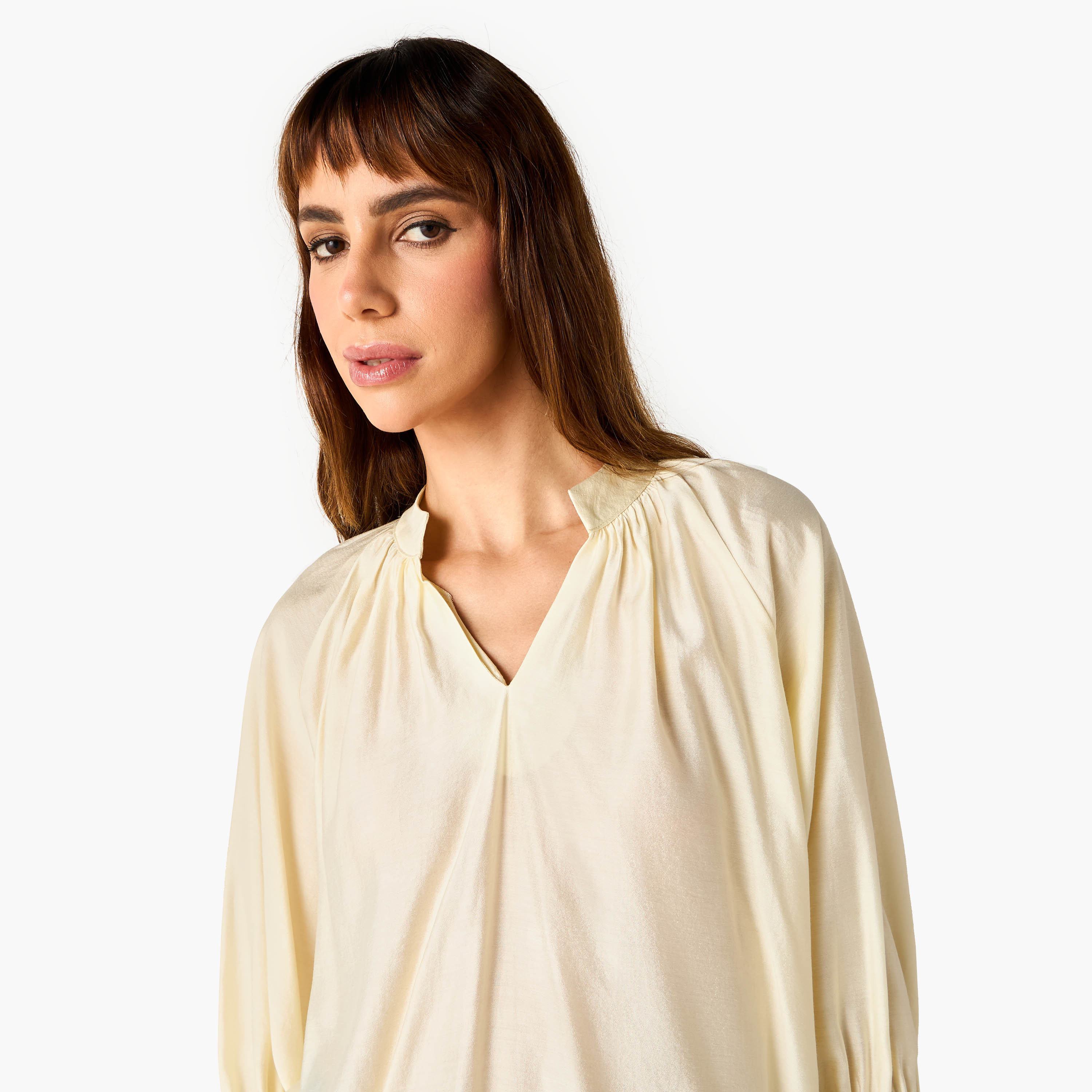 Mandarin Collar Balloon Sleeves Top-women-clothing-shirtsandblouses-blouses-image-4