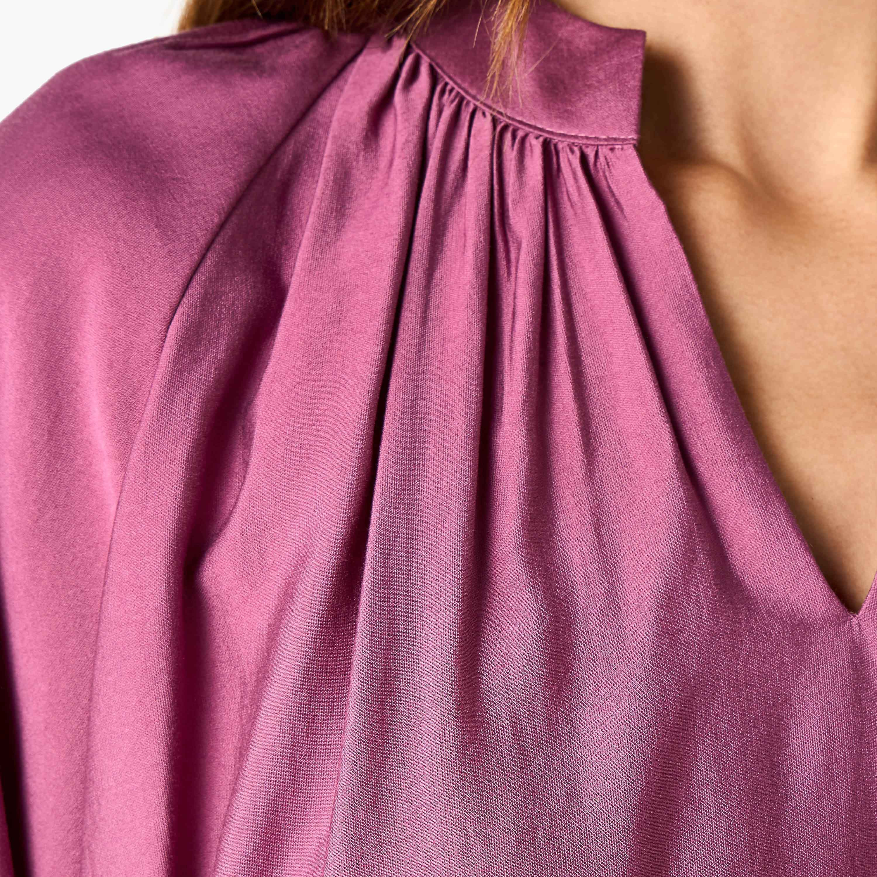 Mandarin Collar Balloon Sleeves Top-women-clothing-shirtsandblouses-blouses-image-5