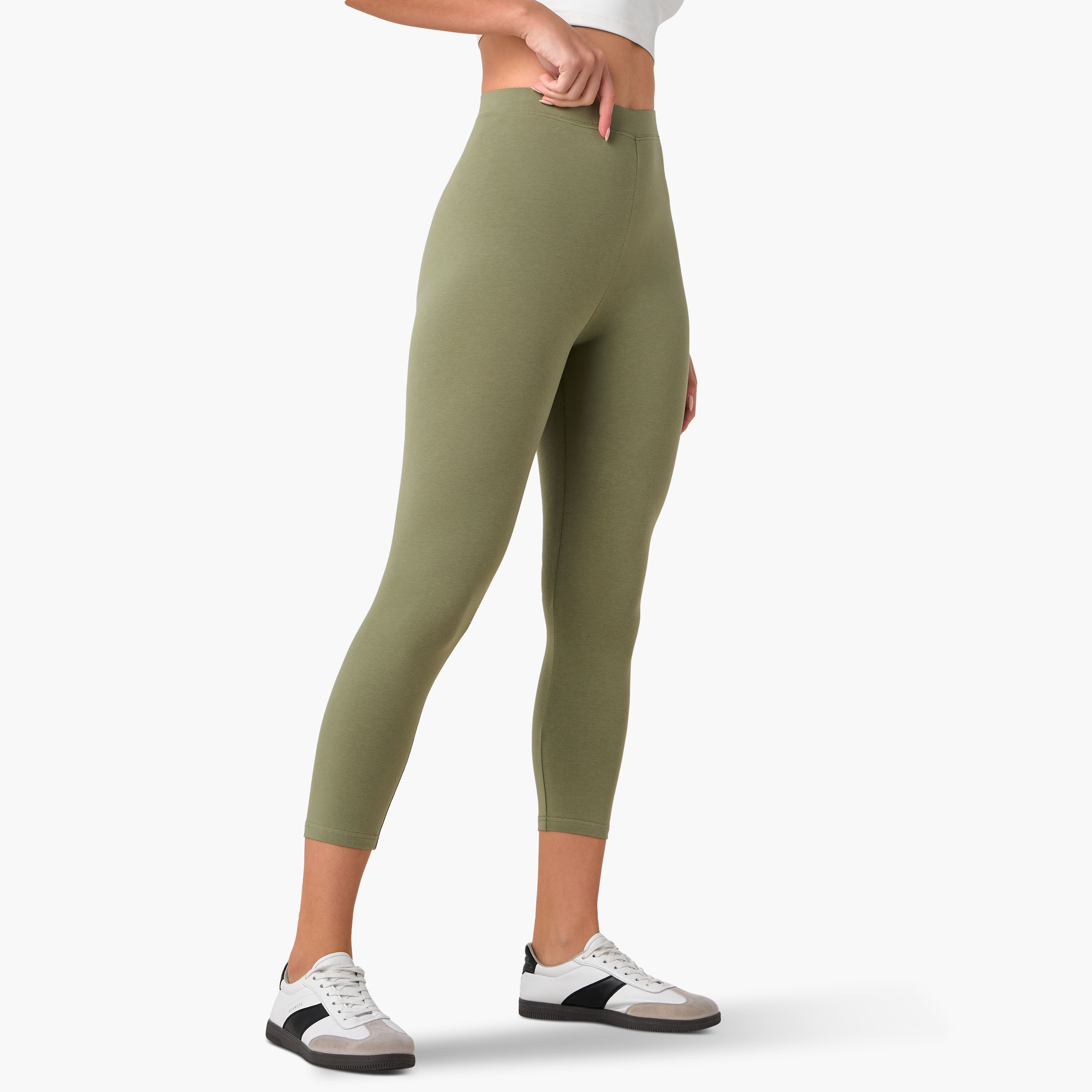 بنطلون ليقنز بقصة ضيقة وخصر مطاطي-women-clothing-leggings-image-6