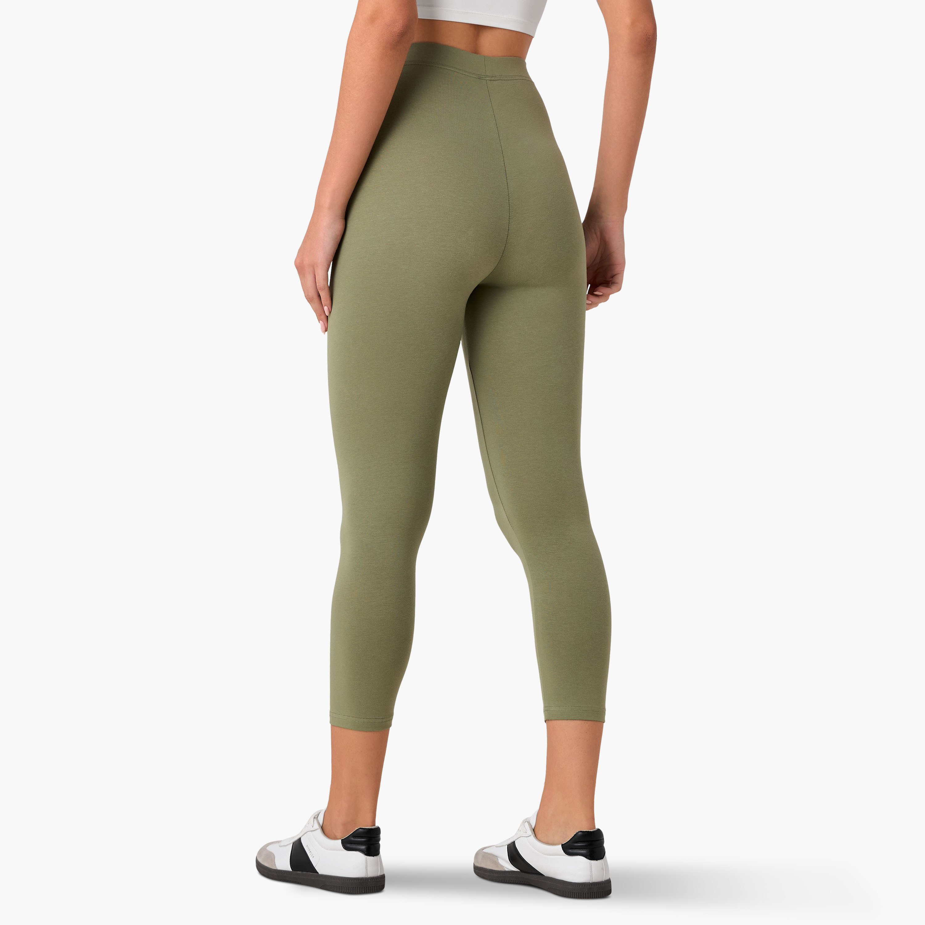 Slim Fit Leggings with Elasticated Waistband-women-clothing-bottoms-leggings-image-3