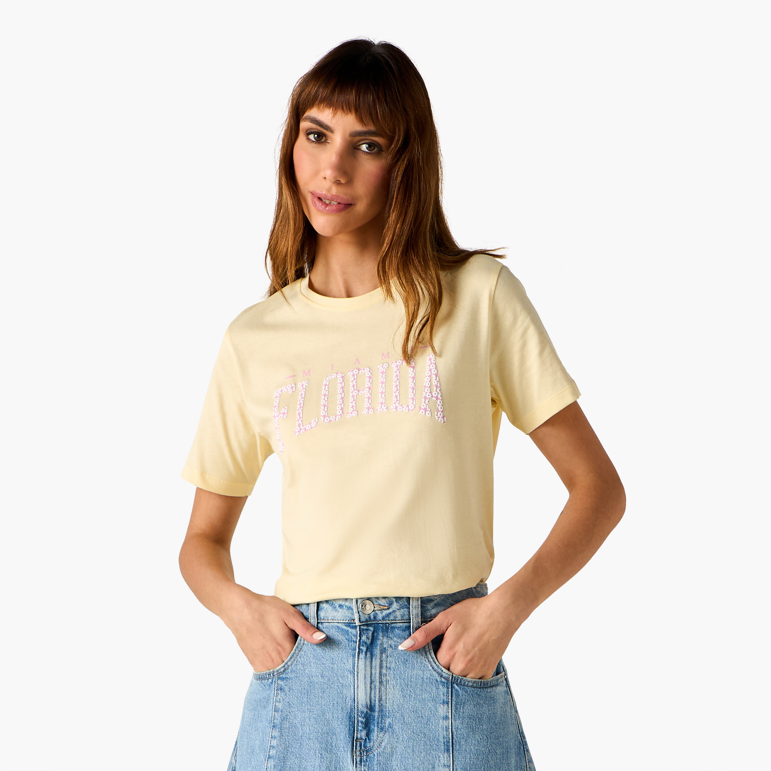Typographic Print T-shirt-women-clothing-tshirts-image-1