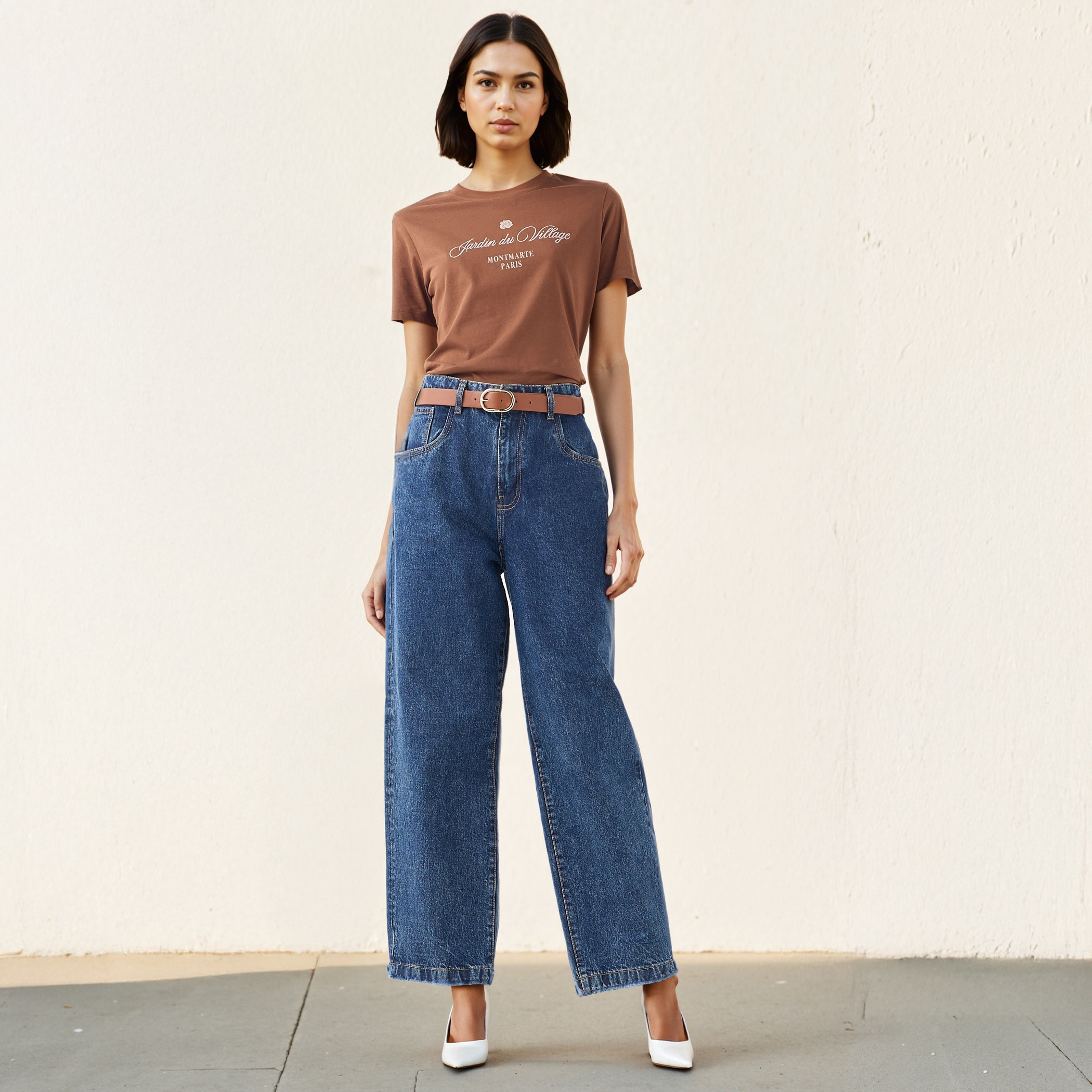 Printed Crew Neck T-shirt-women-clothing-tshirts-image-2