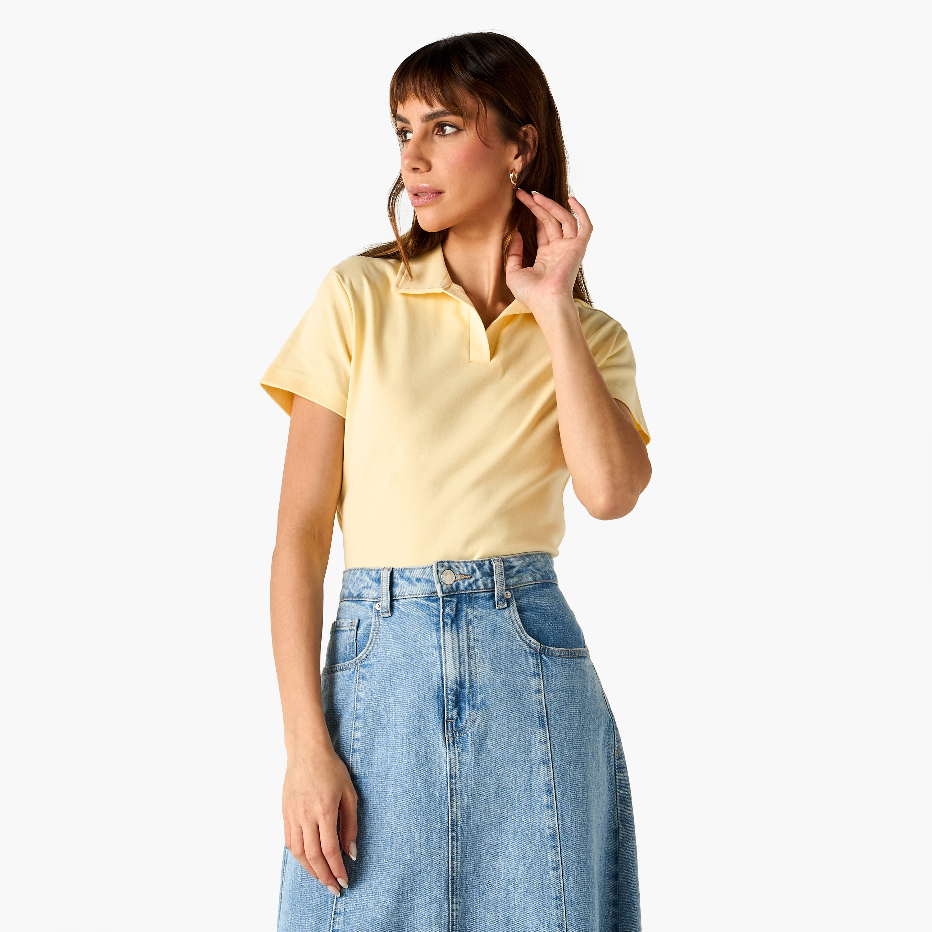 تيشيرت بياقة بولو-women-clothing-tshirts-image-1