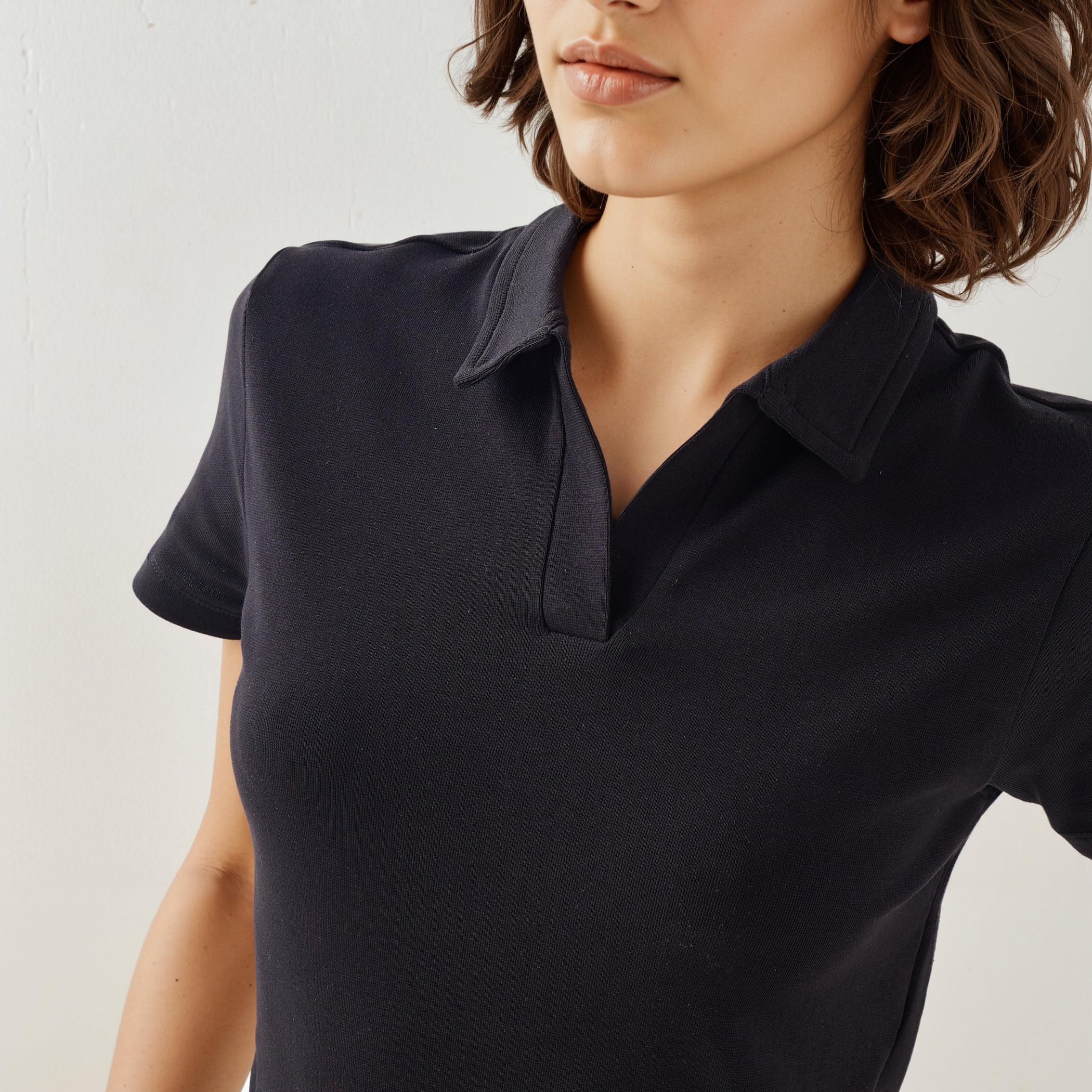Johnny Collar Polo T-shirt-women-clothing-tshirts-image-4