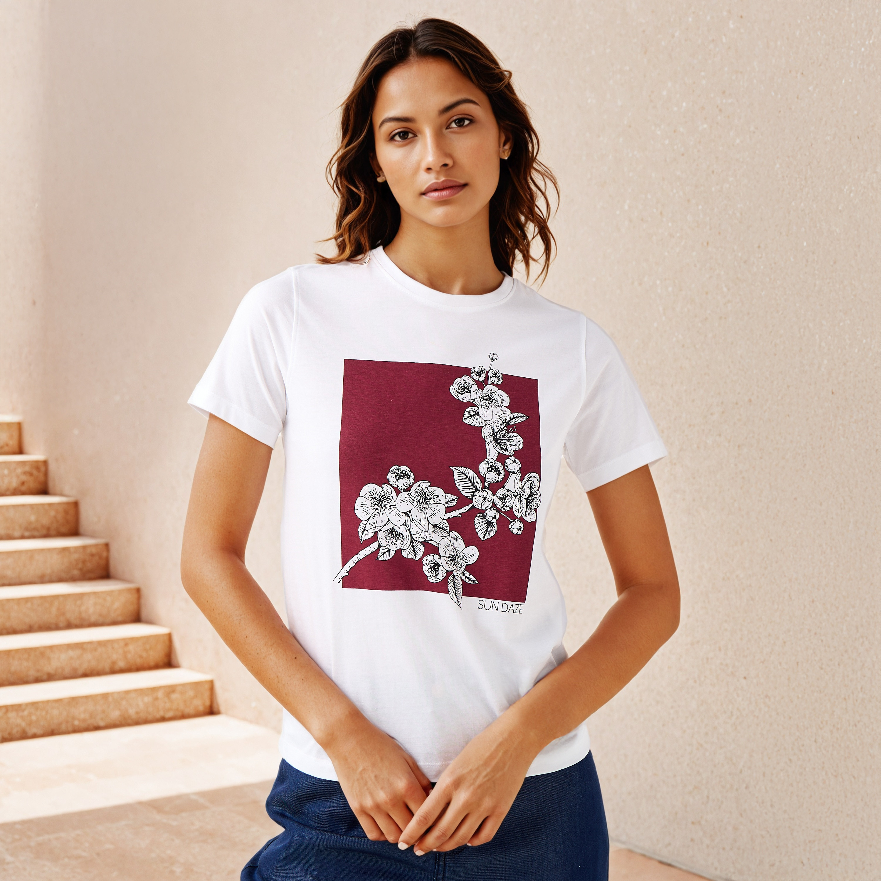 تيشيرت بطبعات شعار-women-clothing-tshirts-image-1