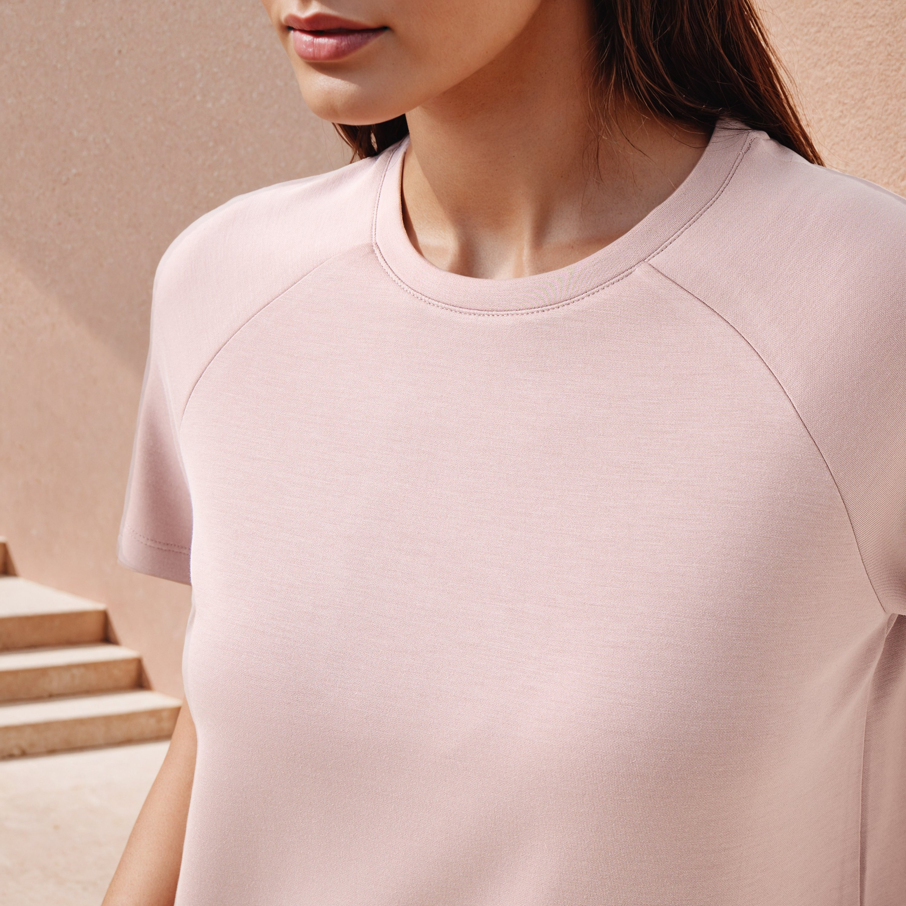 Crew Neck T-shirt with Short Sleeves-women-clothing-tshirts-image-4