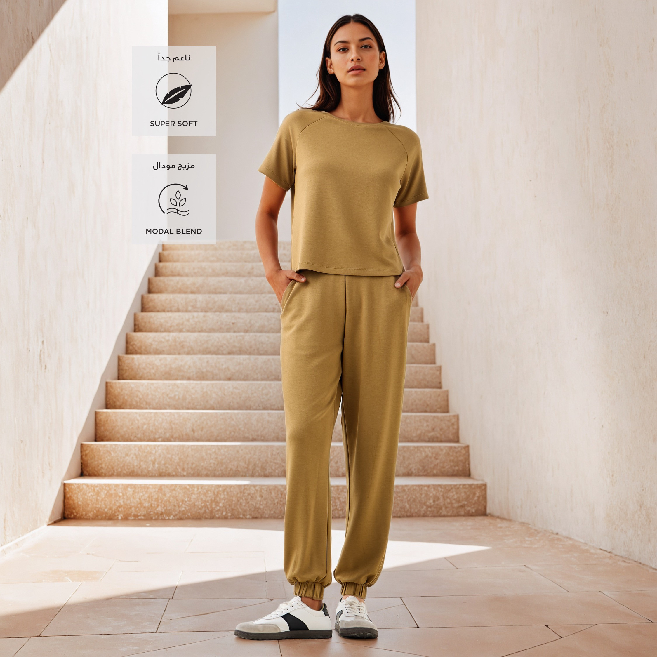 Crew Neck T-shirt with Short Sleeves-women-clothing-tshirts-image-2
