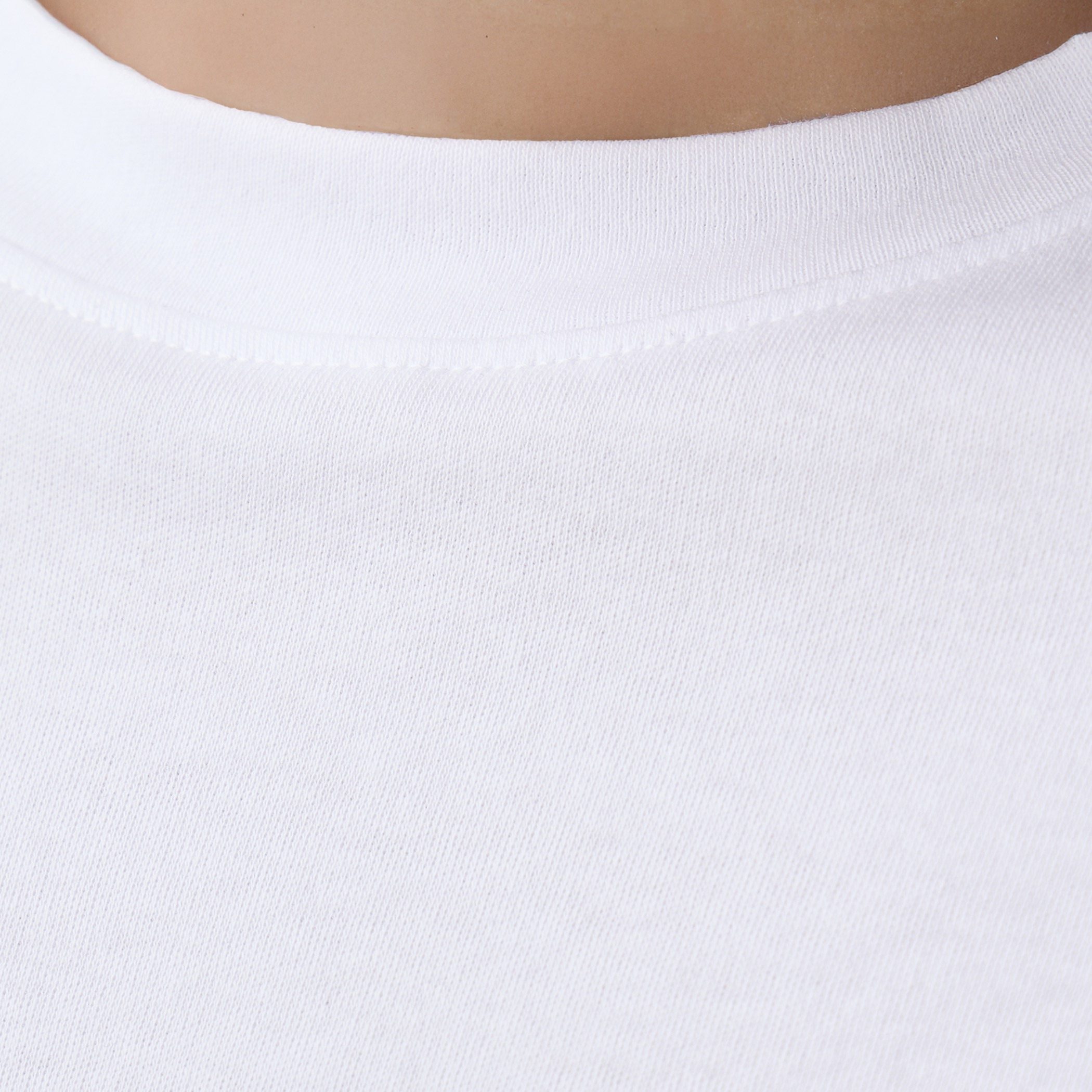 تيشيرت بوكسي قطن بياقة ضيقة وطبعات شعار-women-clothing-tshirts-image-5