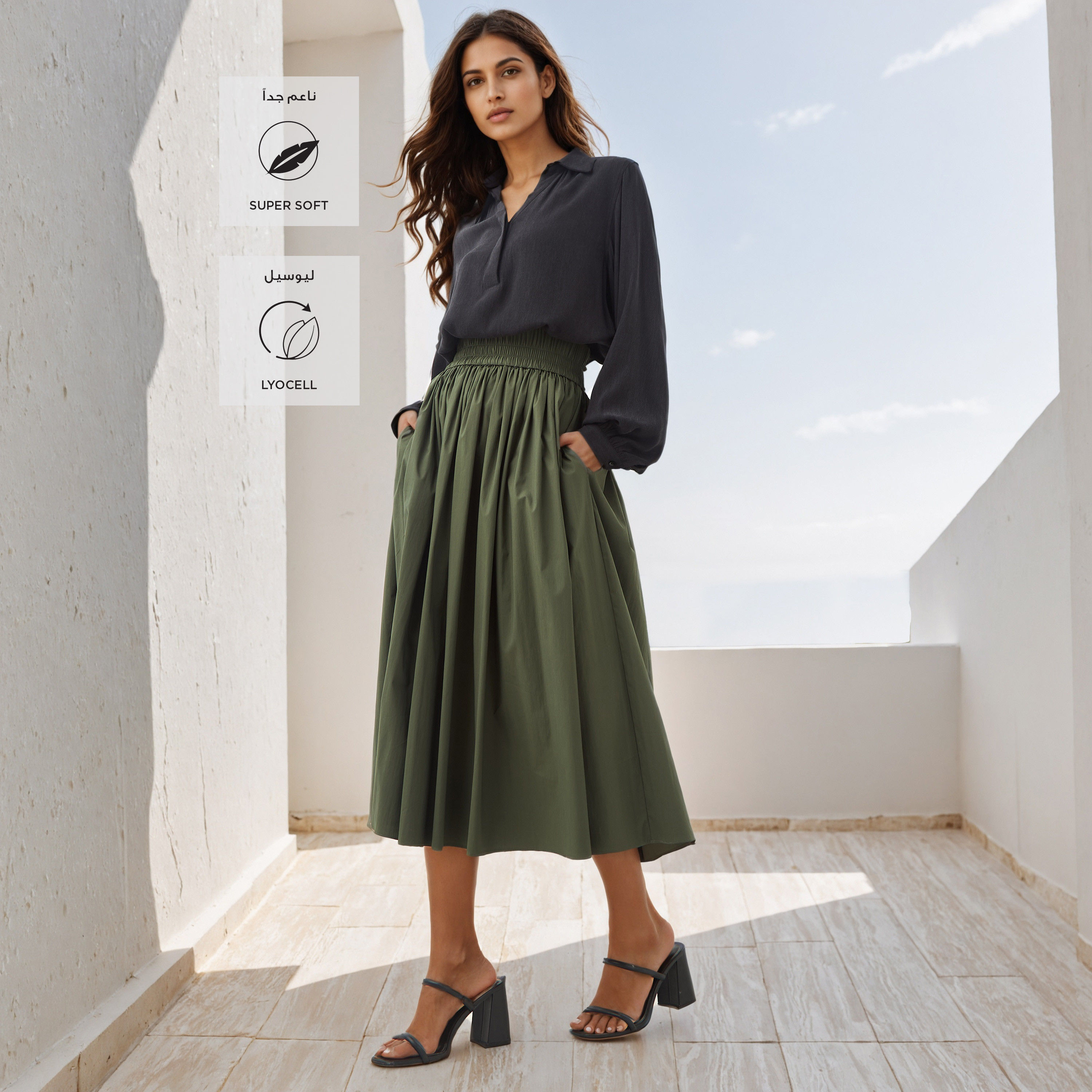 بلوزة بارزة الملمس بقصّة عادية وياقة عادية-women-clothing-shirtsandblouses-blouses-image-8