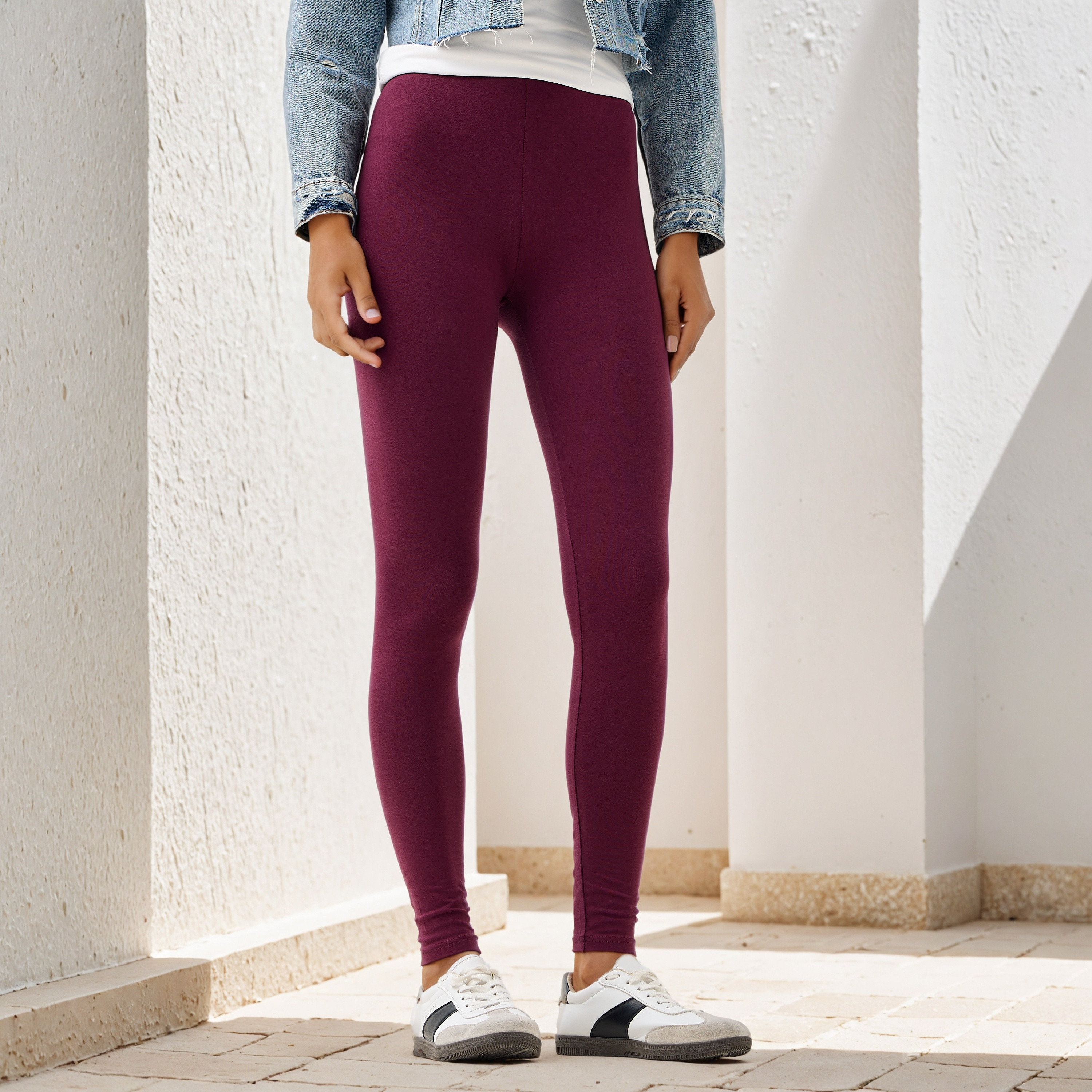 Slim Fit High-Rise Leggings-women-clothing-bottoms-leggings-image-1