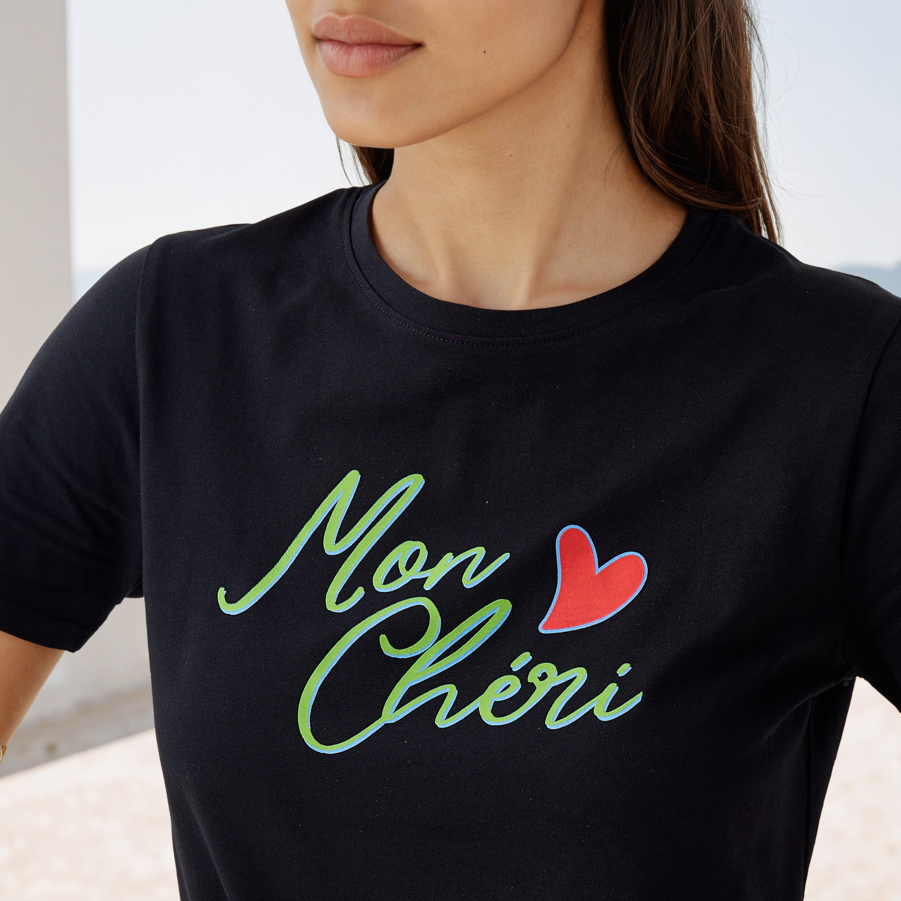 Printed T-shirt with Crew Neck-women-clothing-tshirts-image-4