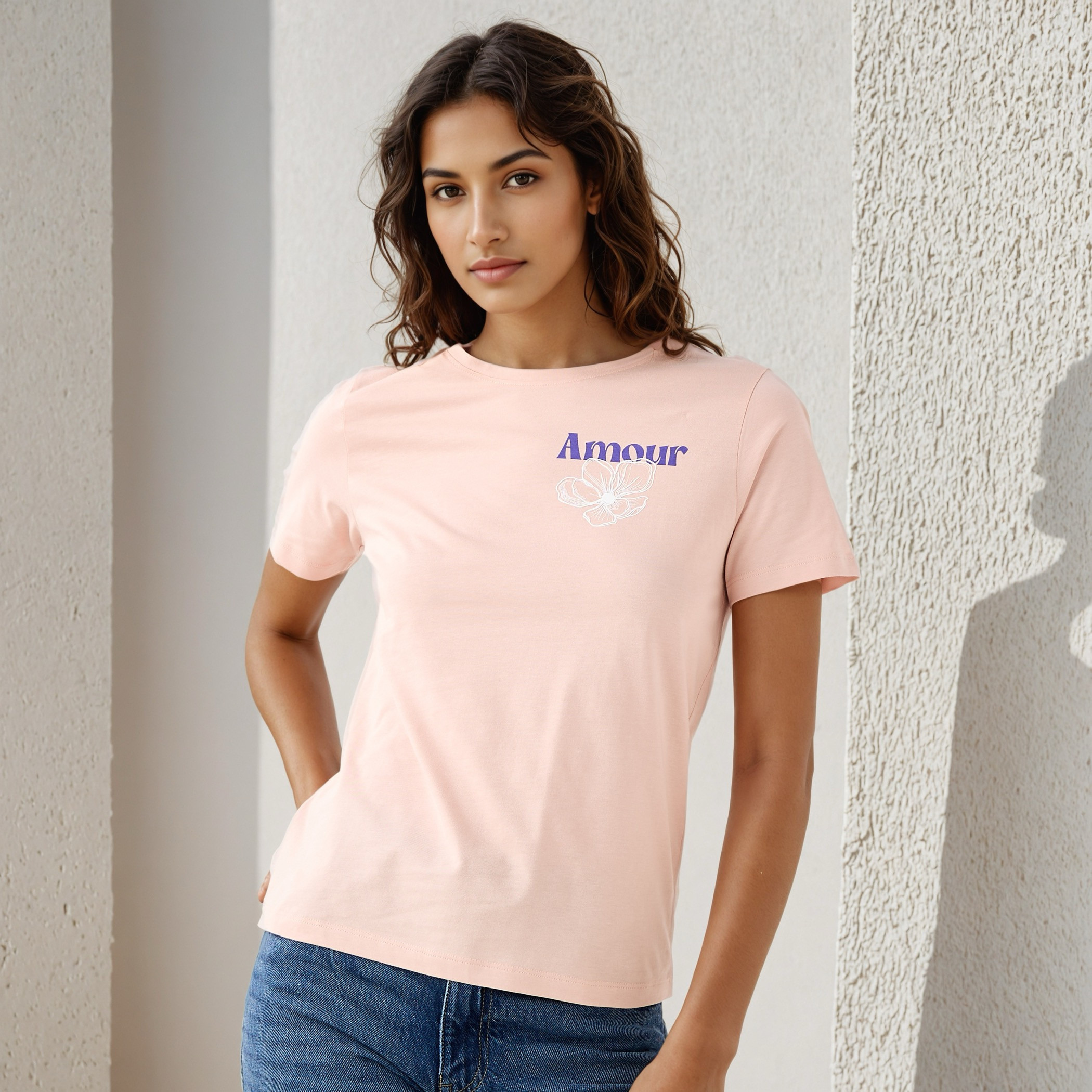 Floral Print T-shirt-women-clothing-tshirts-image-1