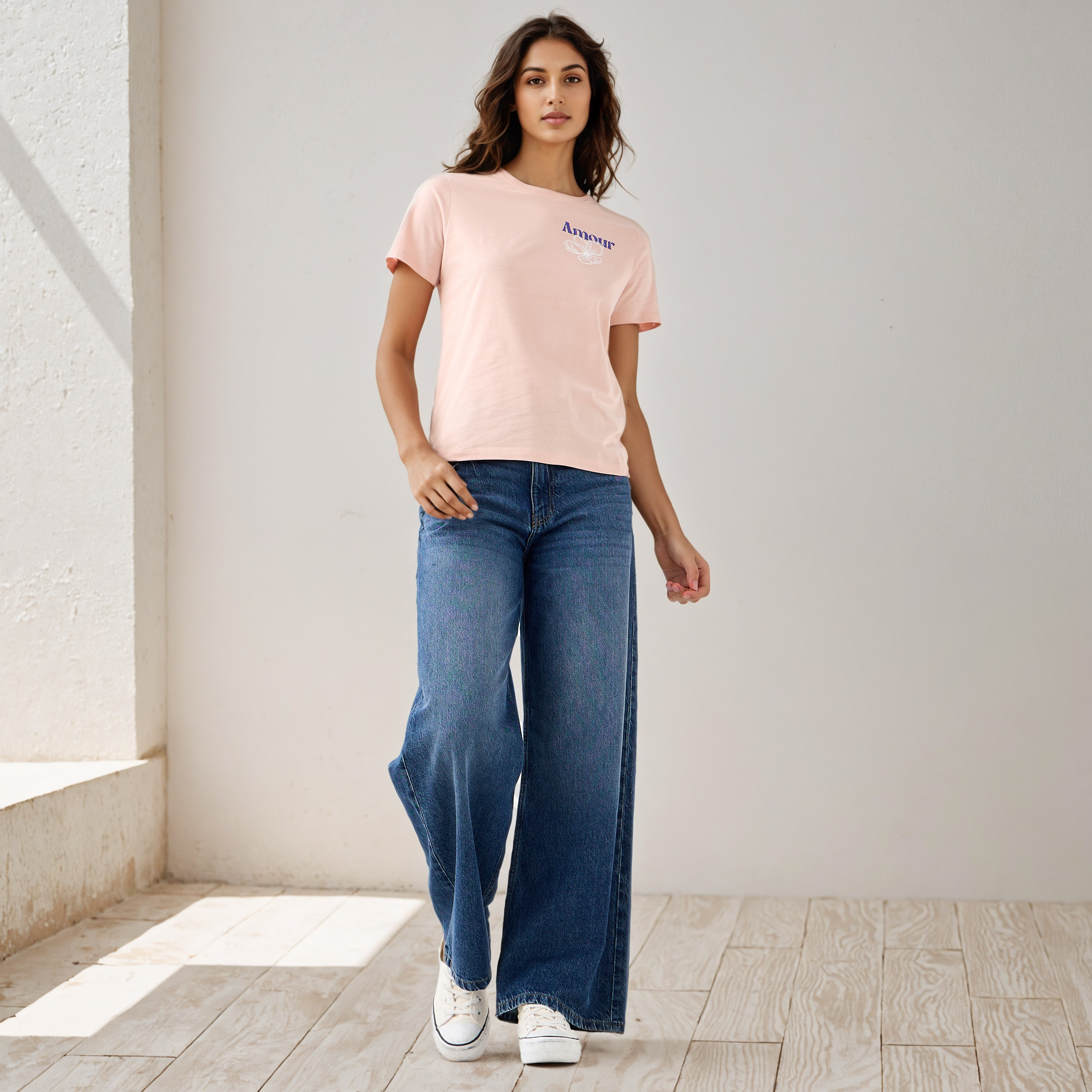Floral Print T-shirt-women-clothing-tshirts-image-2