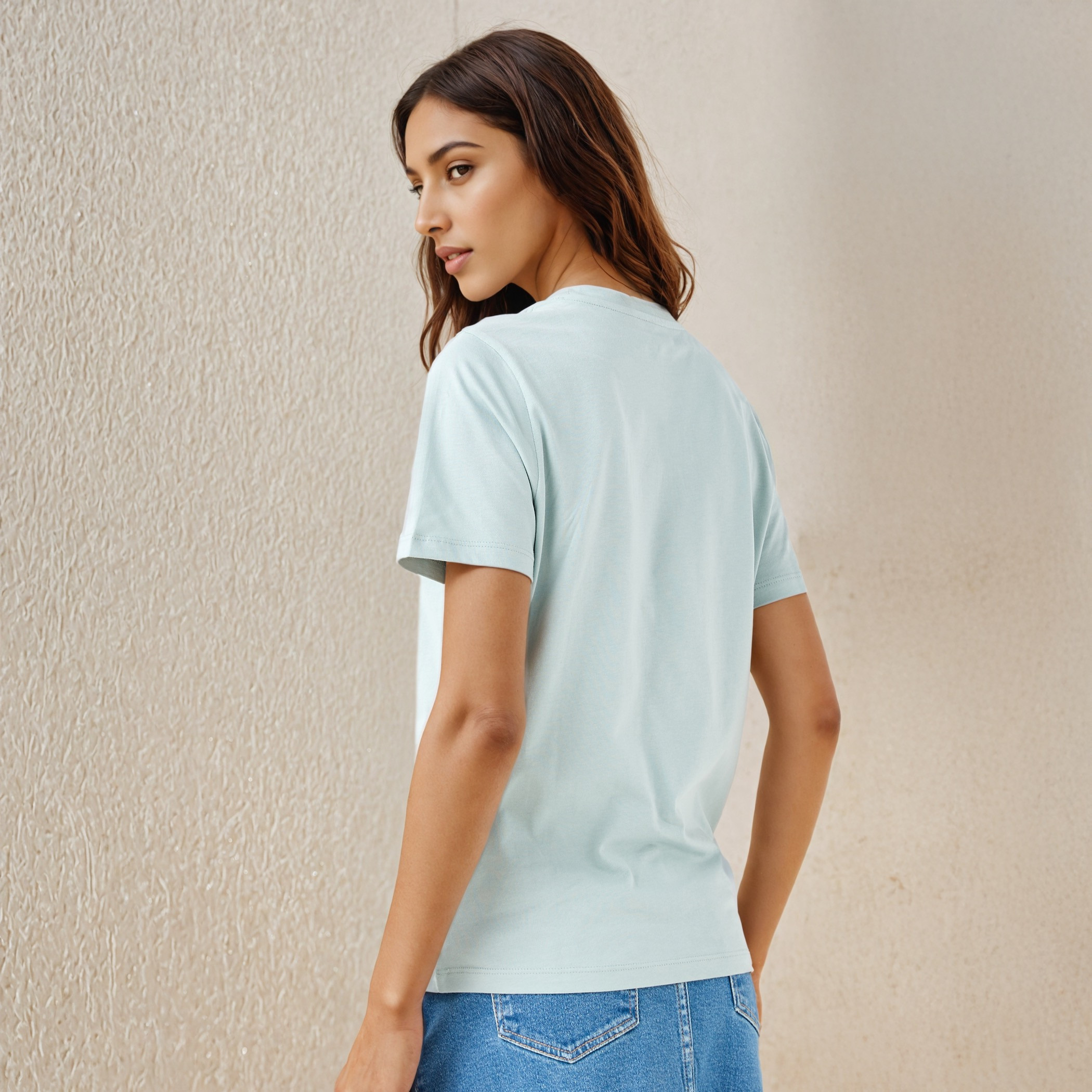 Slogan Print T-shirt with Crew Neck-women-clothing-tshirts-image-3